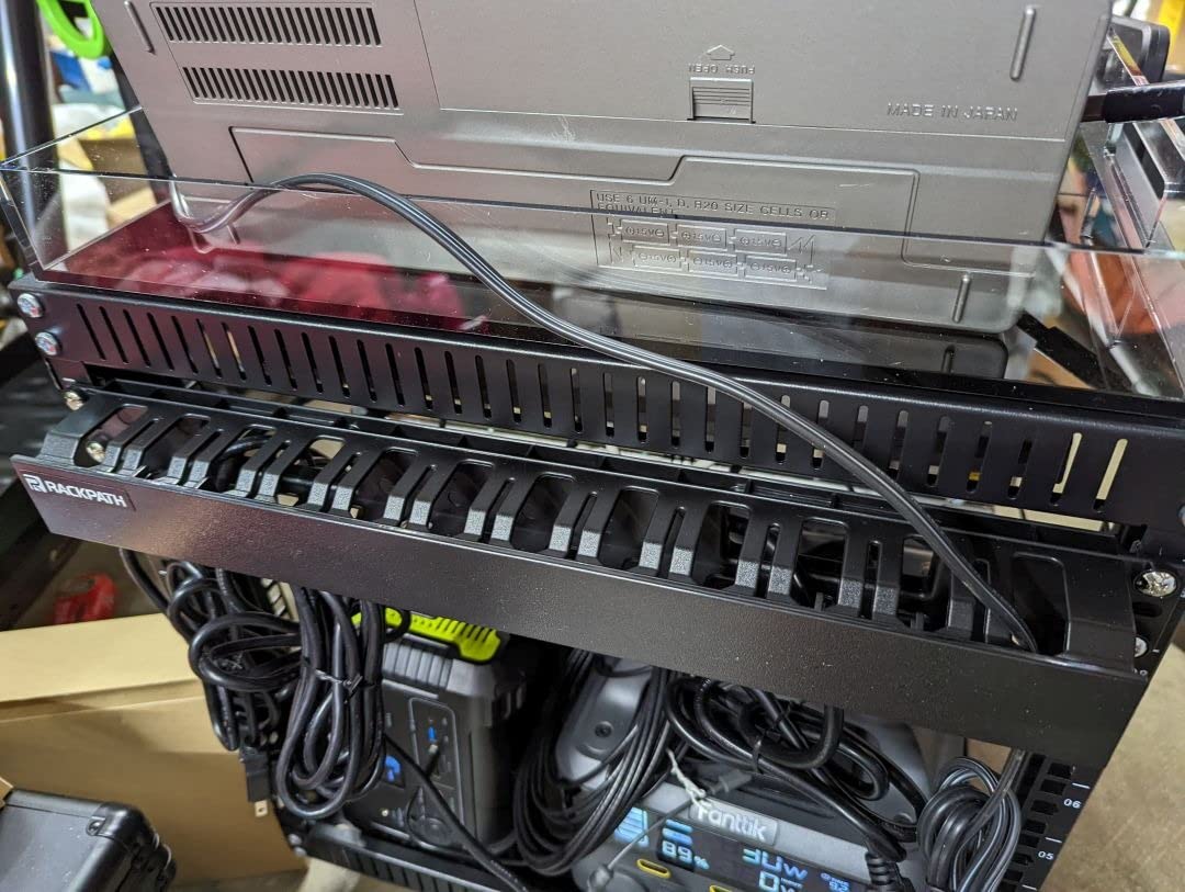 RackPath 1U 19 Inch Plastic Server Rack Mount Cable Management Duct Raceway with Panel Cover customer photo 1