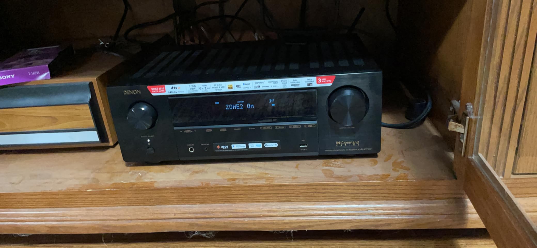 Denon AVR-X1700H 7.2 Channel AV Receiver - 80W/Channel, Built-in HEOS customer photo 1