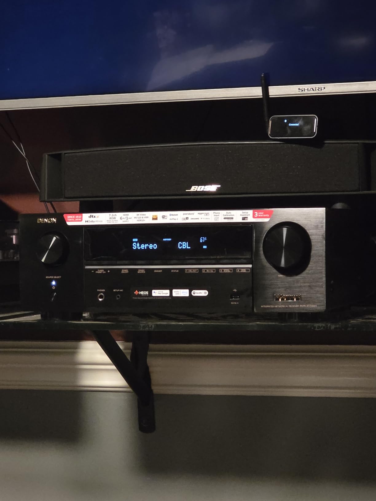 Denon AVR-X1700H 7.2 Channel AV Receiver - 80W/Channel, Built-in HEOS customer photo 2
