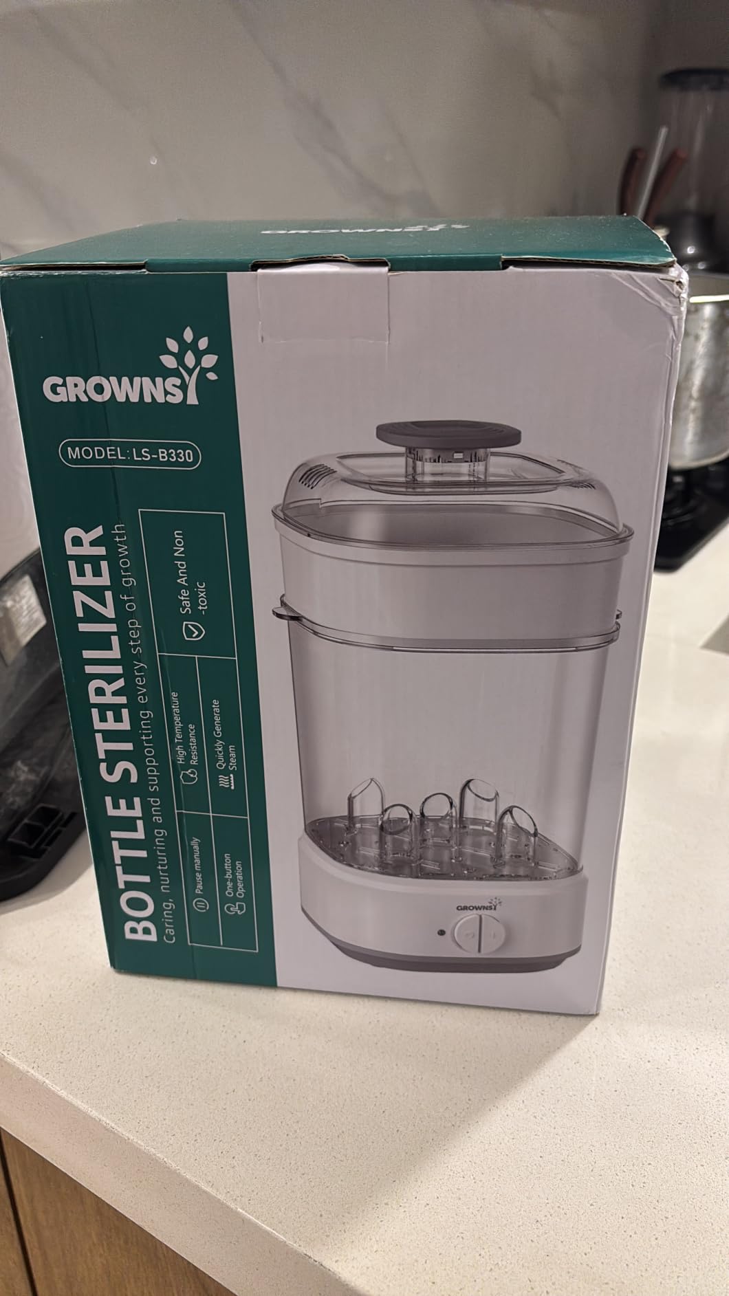 GROWNSY Electric Baby Bottle Sterilizer with 8-Minute Fast Sterilization customer photo 2