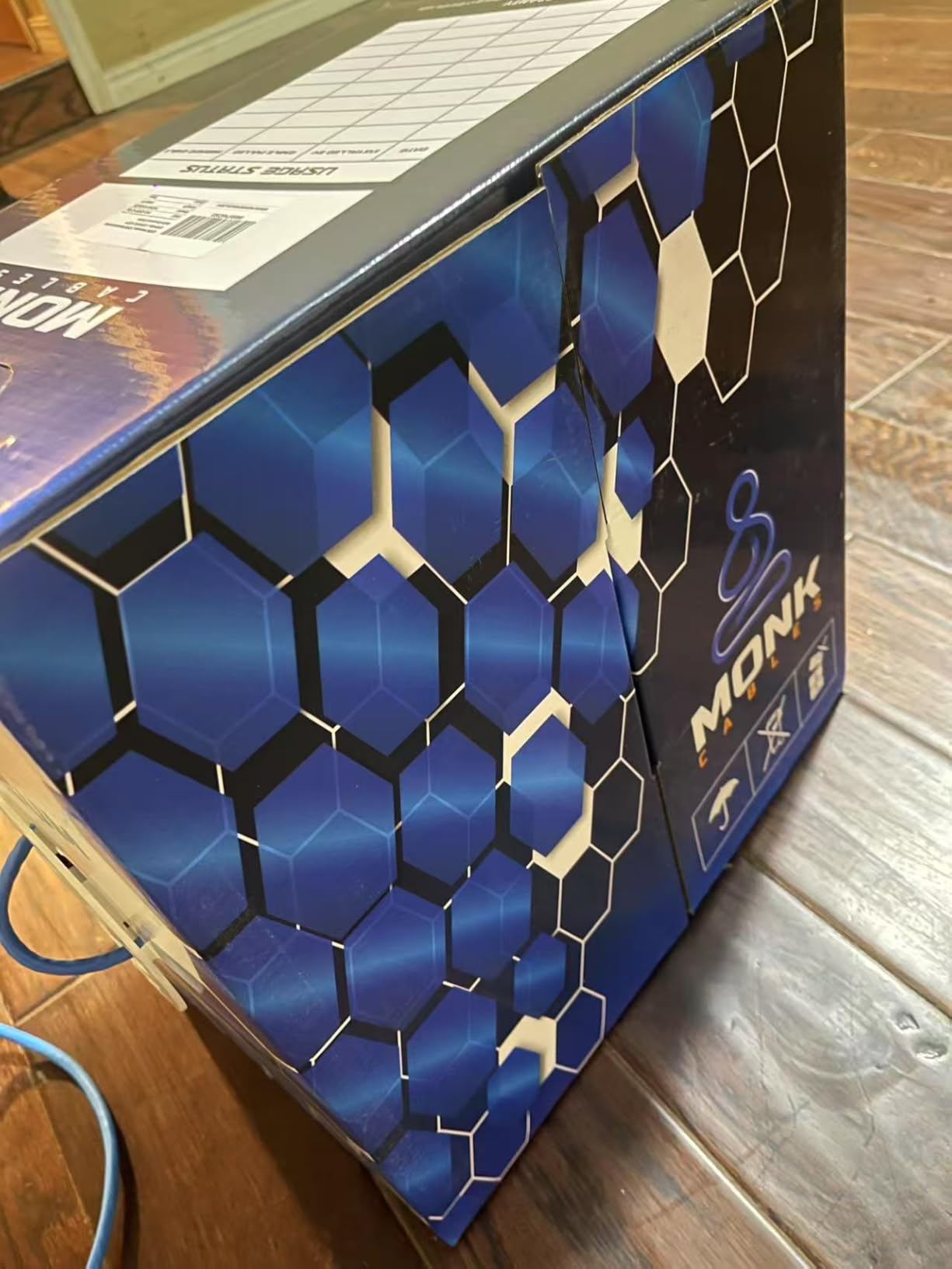 MONK CABLES | CAT6 Plenum Cable 1000ft | UTP, 23AWG, 550MHz | DSX-8000 Certified | Most Certified Cable of The Whole Market (Blue) customer photo 1