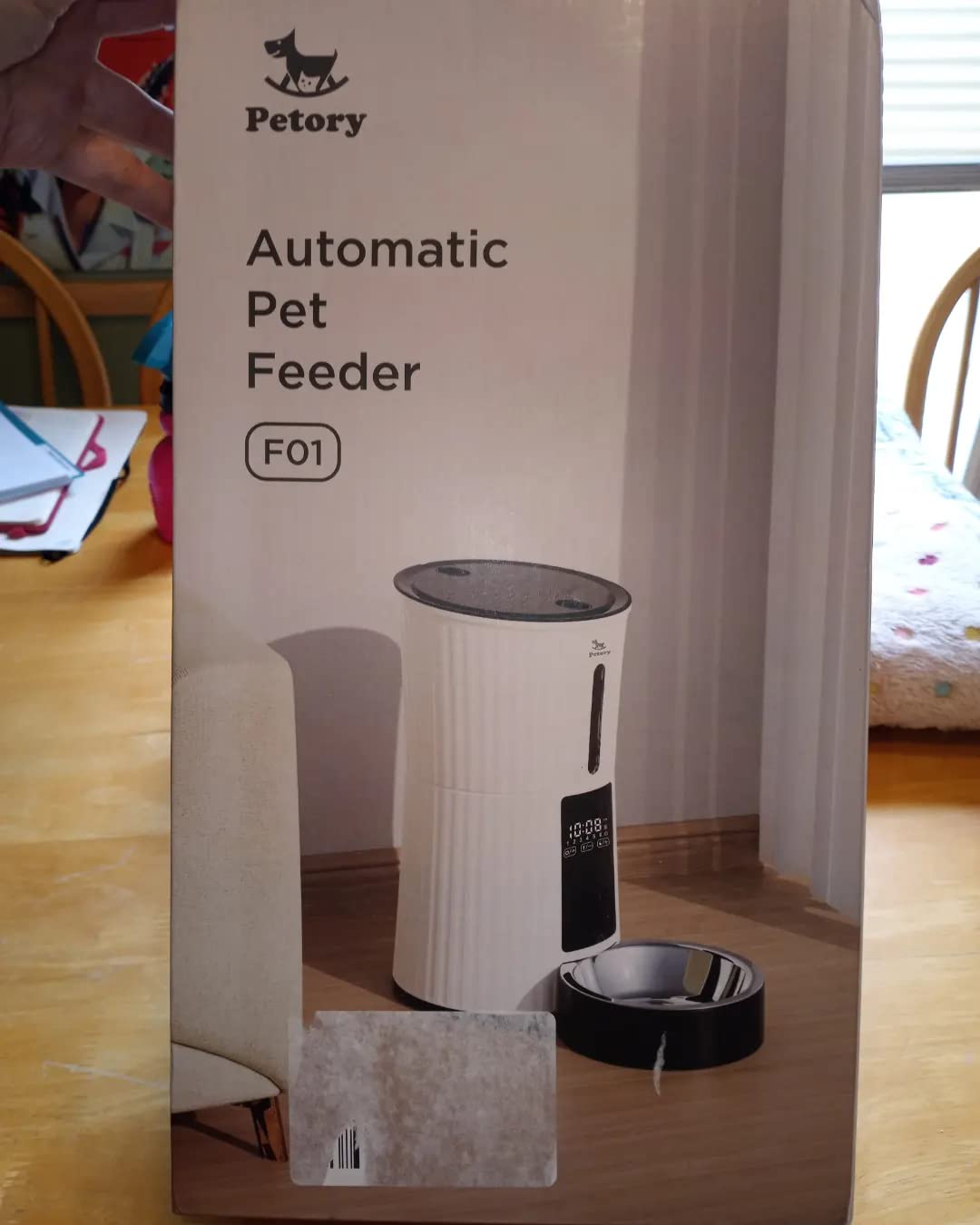 Petory Timed Automatic Cat Feeder - 4L Dry Food Dispenser for Cats and Dogs | With Desiccant Bag, Programmable Portion Control, Up to 6 Meals Daily, Dual Power Supply, 10-Second Voice Recorder customer photo 2
