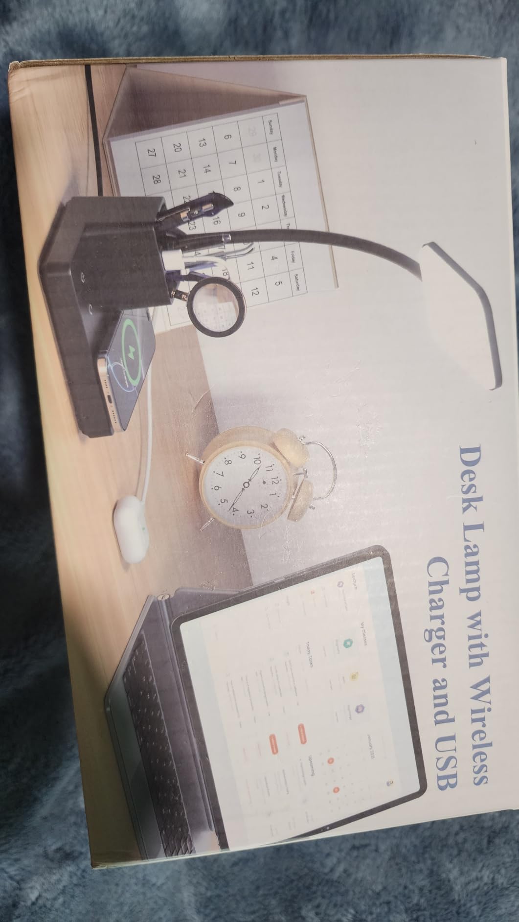 LED Desk Lamp with 10W Wireless Charging & Pen Holder, Black customer photo 1