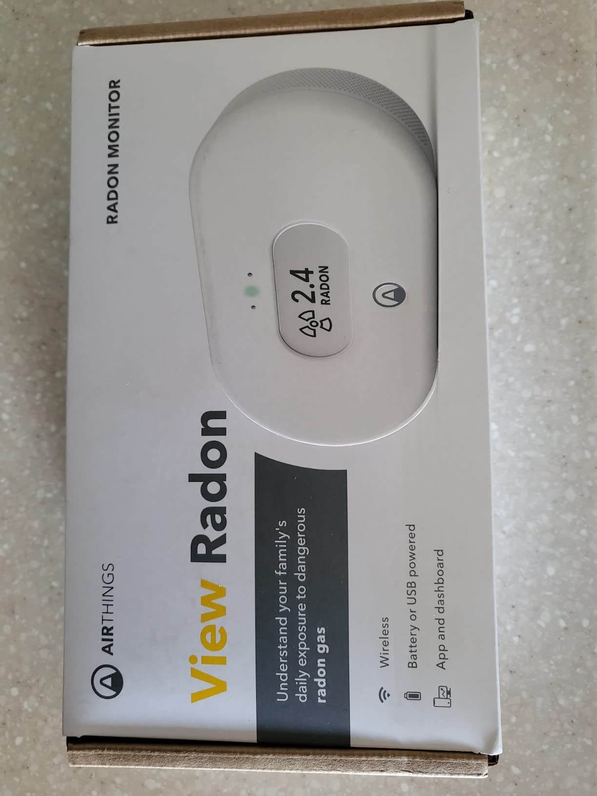 Airthings 2989 View Radon - Radon Monitor with Humidity & Temperature Detector - Battery Powered Mobile APP, WiFi, Alerts & Notifications customer photo 2
