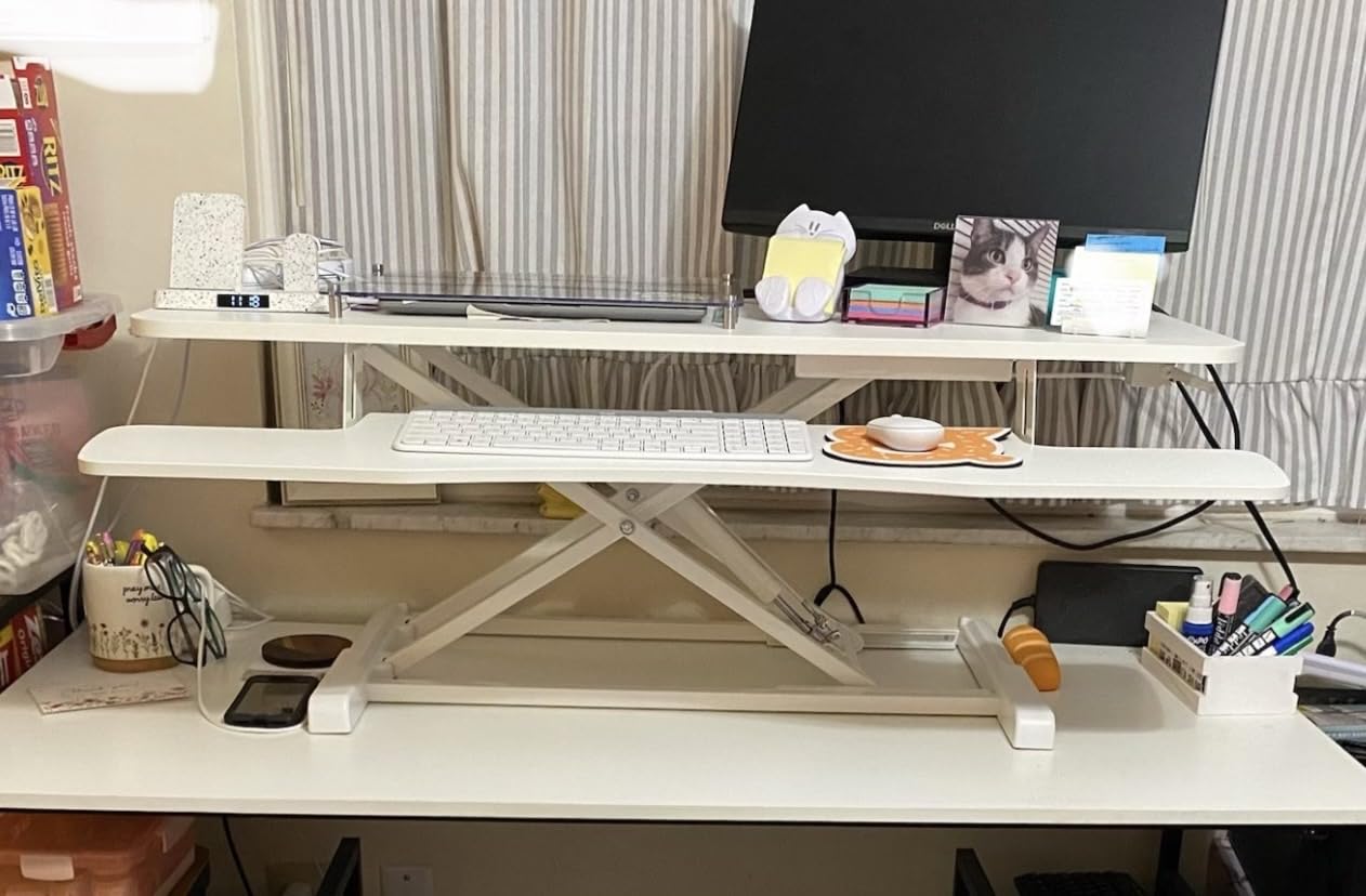 VIVO Black 26 in Standing Desk Converter, DESK-V026KB customer photo 1