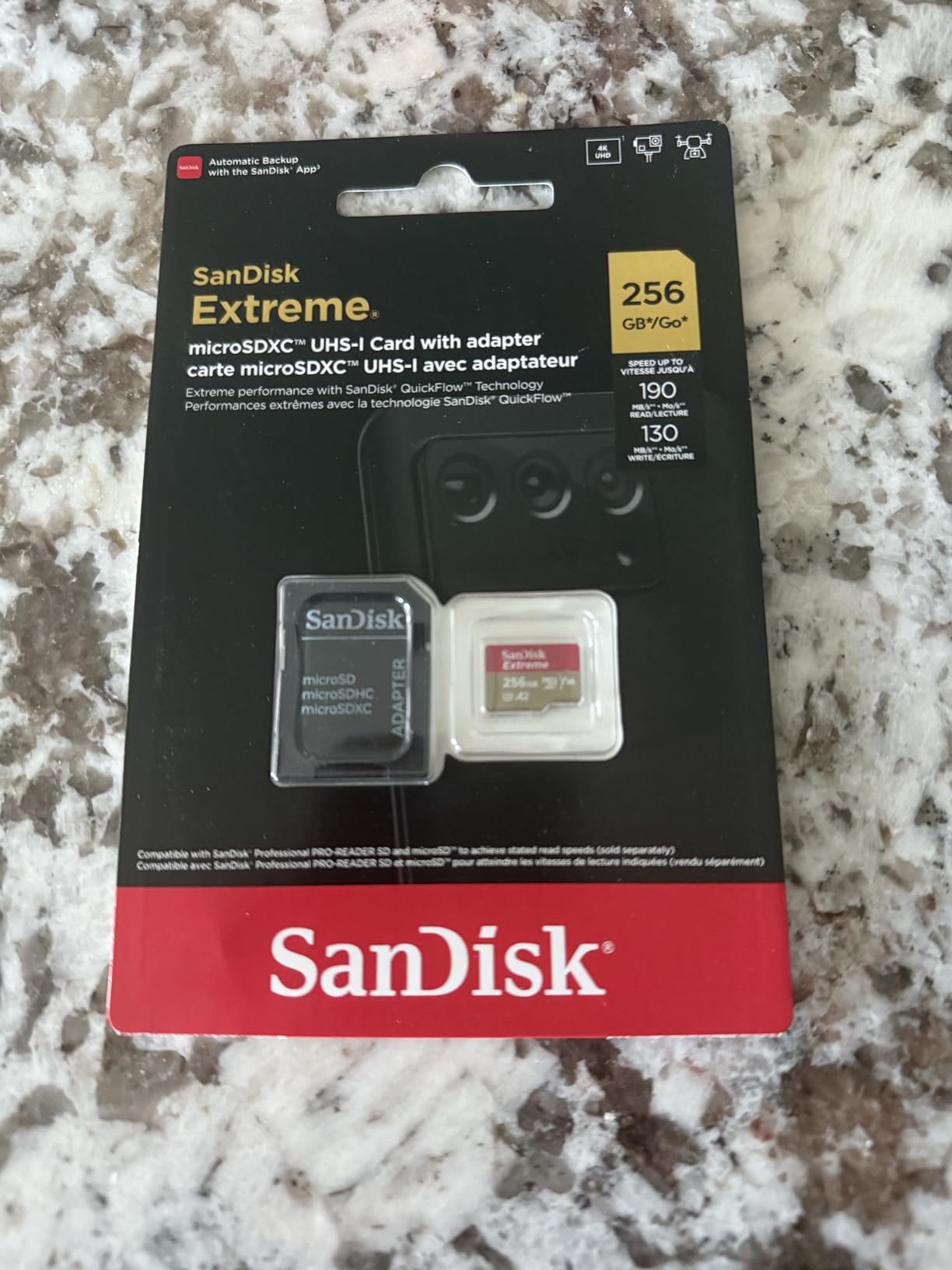 SANDISK 64GB Extreme microSD Card + Adapter, Up to 170MB/s Read Speeds | UHS-I, V30, 5K, 4K UHD, U3, C10, A2, Up to 80MB/s Write Speeds customer photo 1