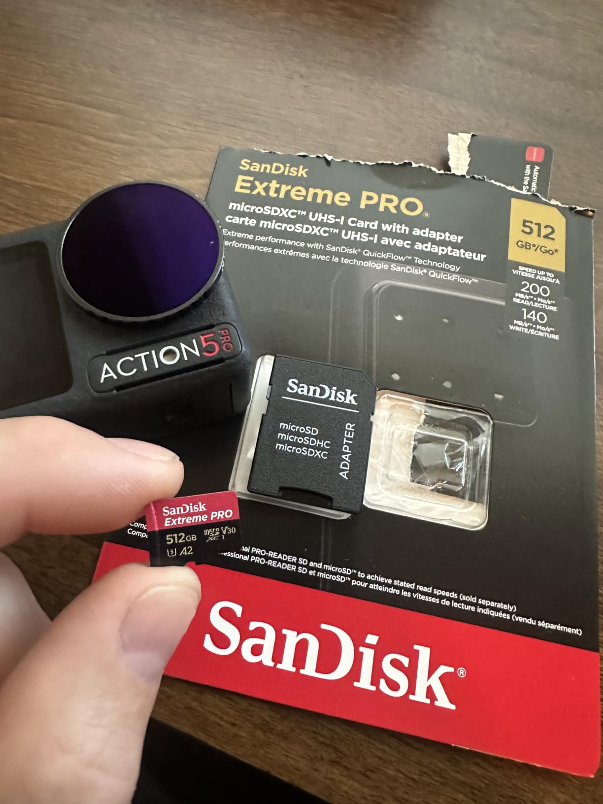 SanDisk Extreme PRO microSDXC UHS-I Memory Card 512 GB + Adapter & RescuePRO Deluxe (for Smartphones, Action Cameras or Drones, A2, Class 10, V30, U3, 200 MB/s Transfer) customer photo 1