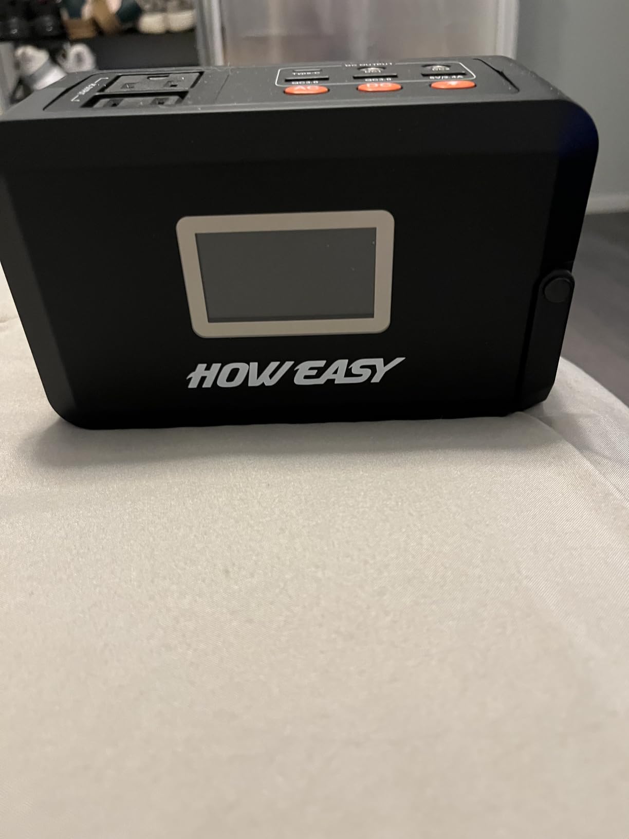 HOWEASY Portable Power Station,120W(240W Peak) Solar Generator | 88Wh Lithium Battery Power with 110V AC Outlet/DC/USB/LED Light for Outdoor Camping Trip Hunting Emergency customer photo 1