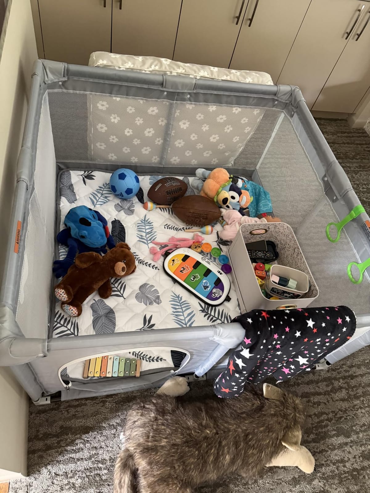 Fodoss Baby Playpen, 47×47in Playpen for Babies and Toddlers with Door customer photo 1