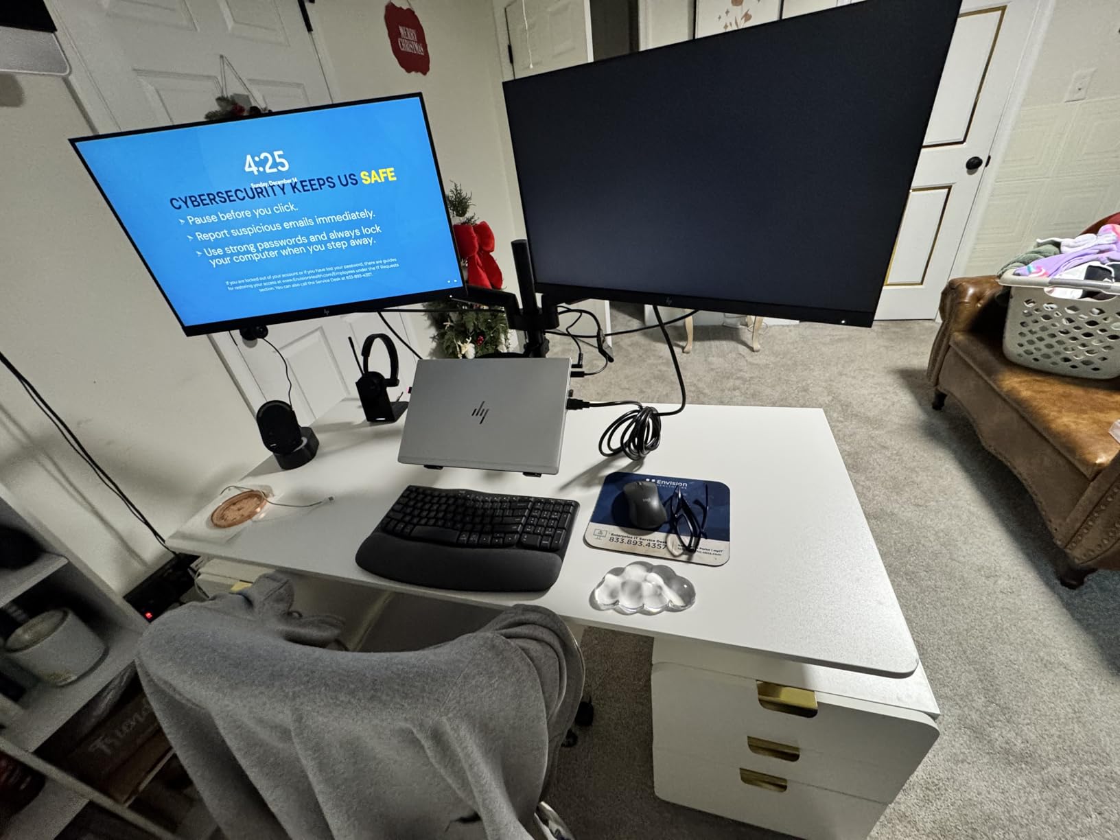 MOUNTUP Dual Monitor and Laptop Mount, Adjustable Monitor Stand for 2 Max 27