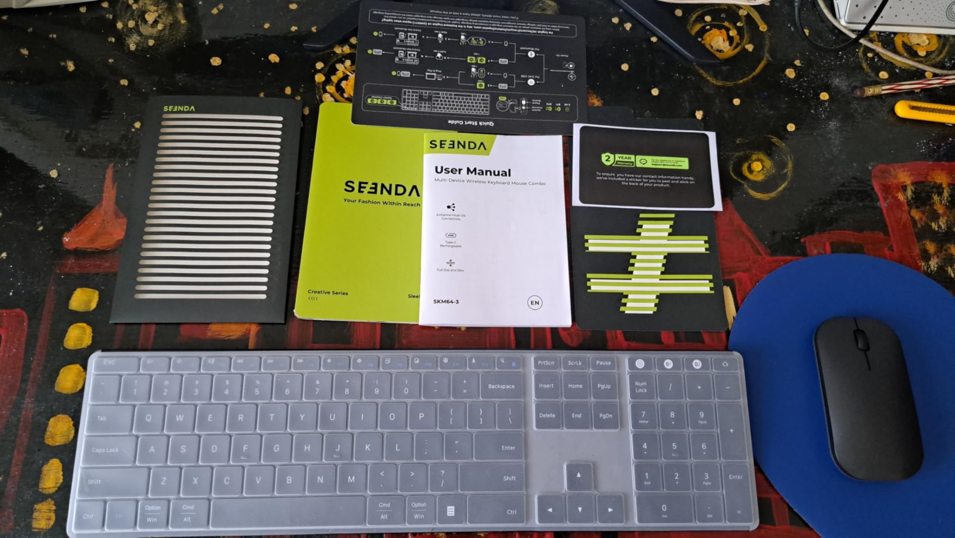 seenda SKM64-3 Wireless Bluetooth Keyboard Mouse Combo for Windows and Mac customer photo 2