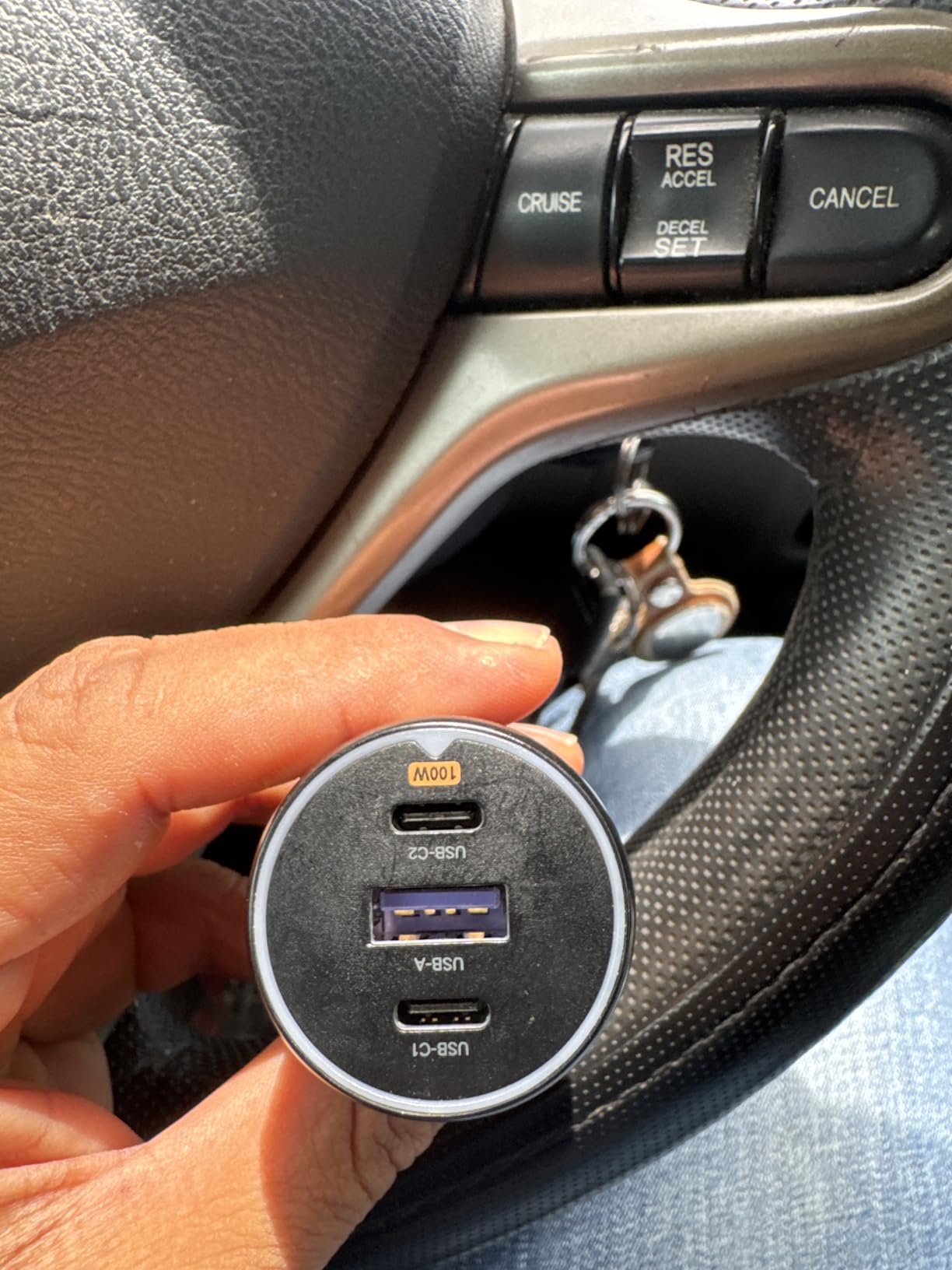 UGREEN 130W USB C Car Charger with Cable, Type C Cigarette Lighter Adapter customer photo 1