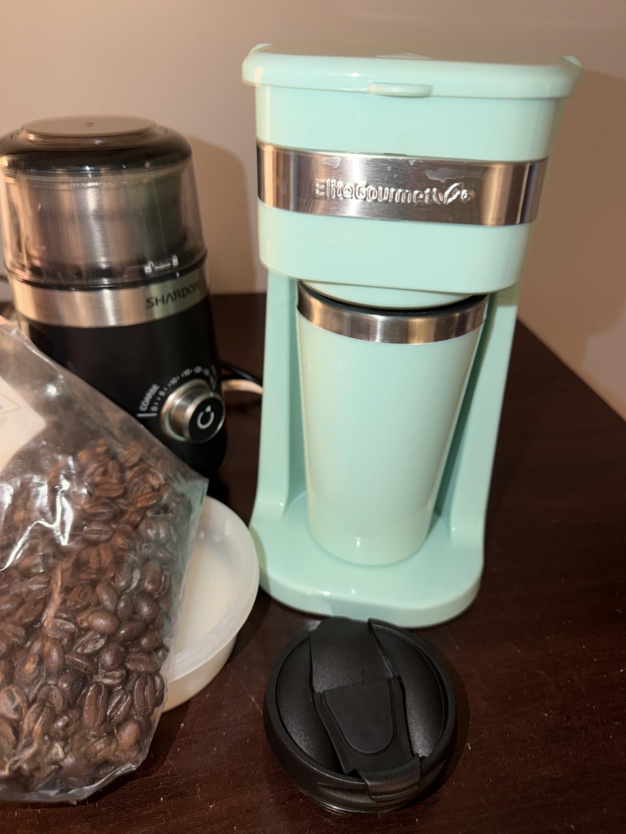 Elite Gourmet EHC113M Personal Single-Serve Compact Coffee Maker, Mint customer photo 2
