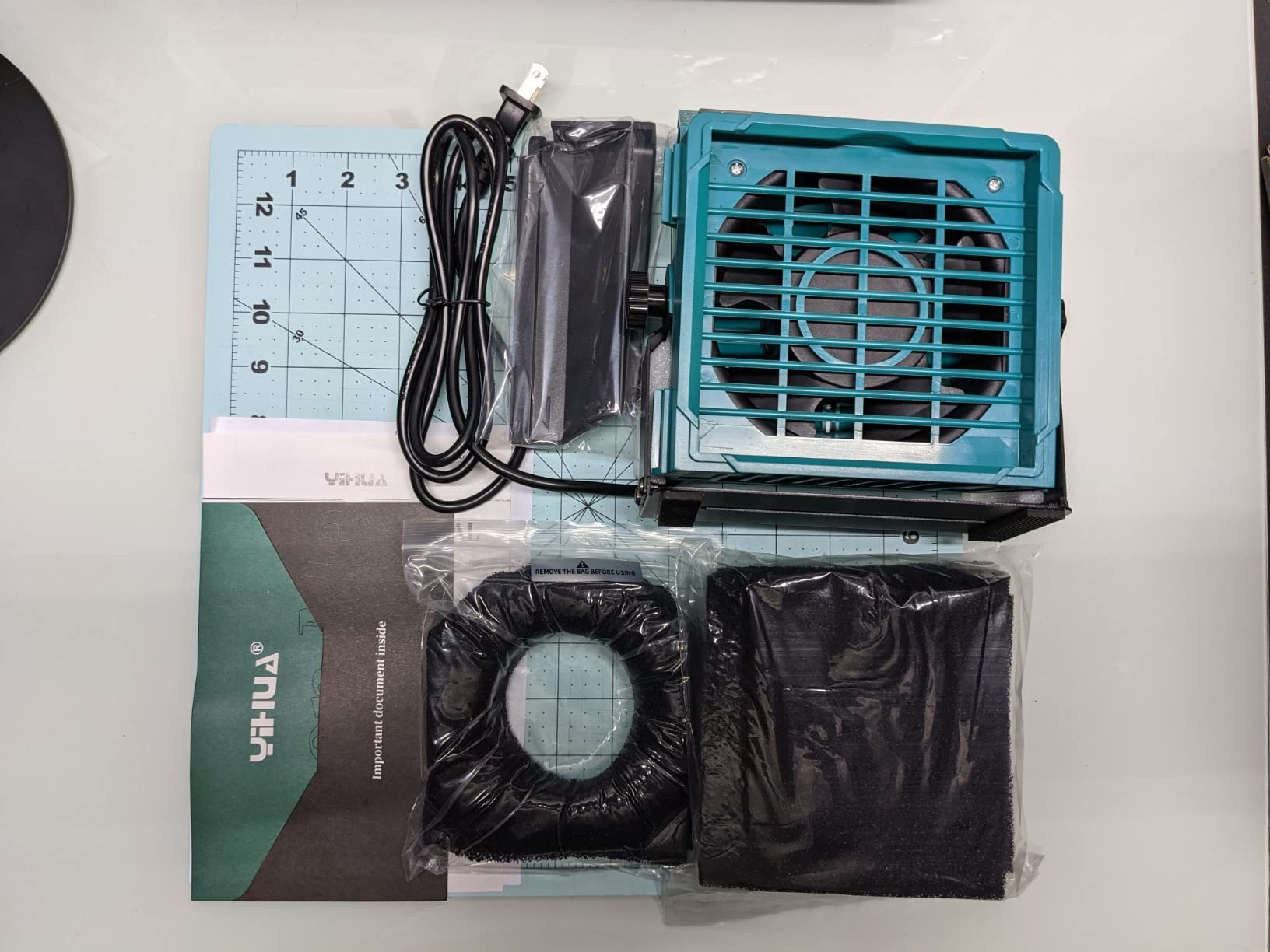 YIHUA 948DQ-I Solder Fume Extractor Fan Solder Smoke Absorber Remover Tiltable Angle with 8 Extra Fan Filters for Soldering Wood Burning and more customer photo 1