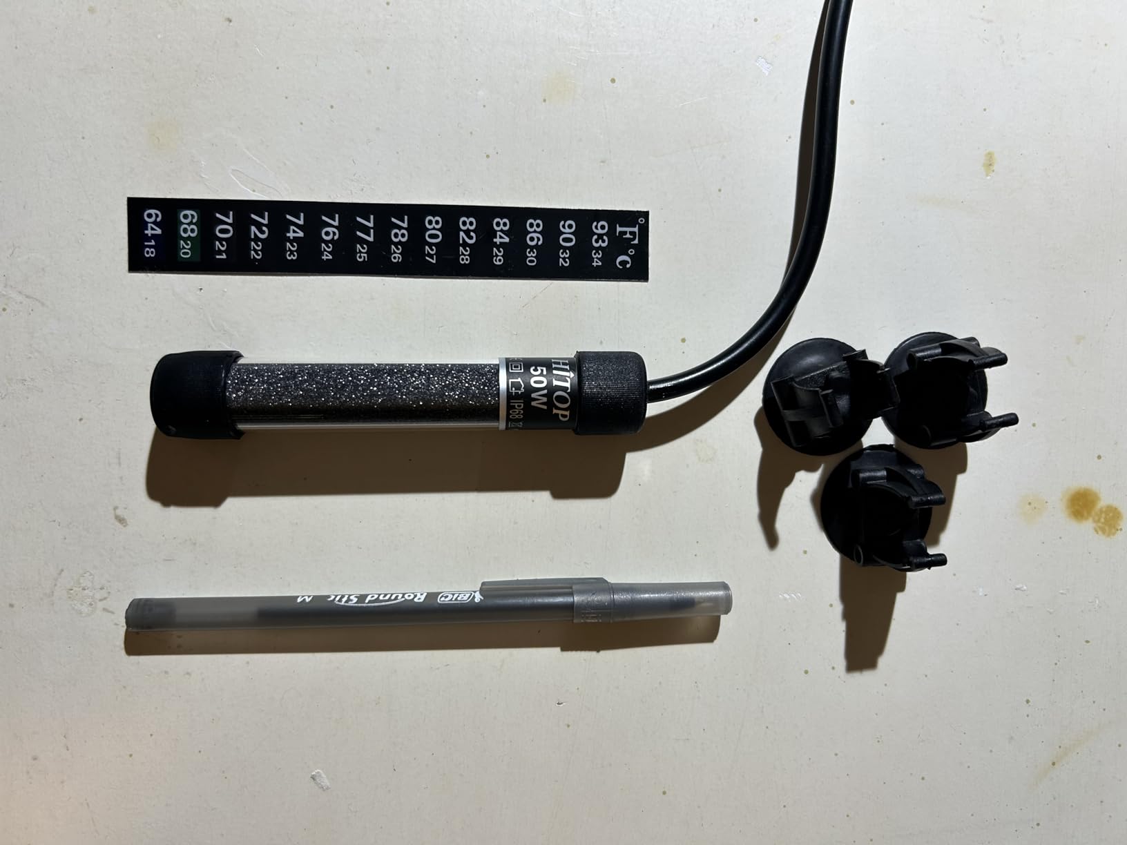 HITOP Mini Submersible Aquarium Heater -50W Digital Heater for Fish Tank Turtle Tank, for Saltwater and Fresh Water with Temperature Controller customer photo 2