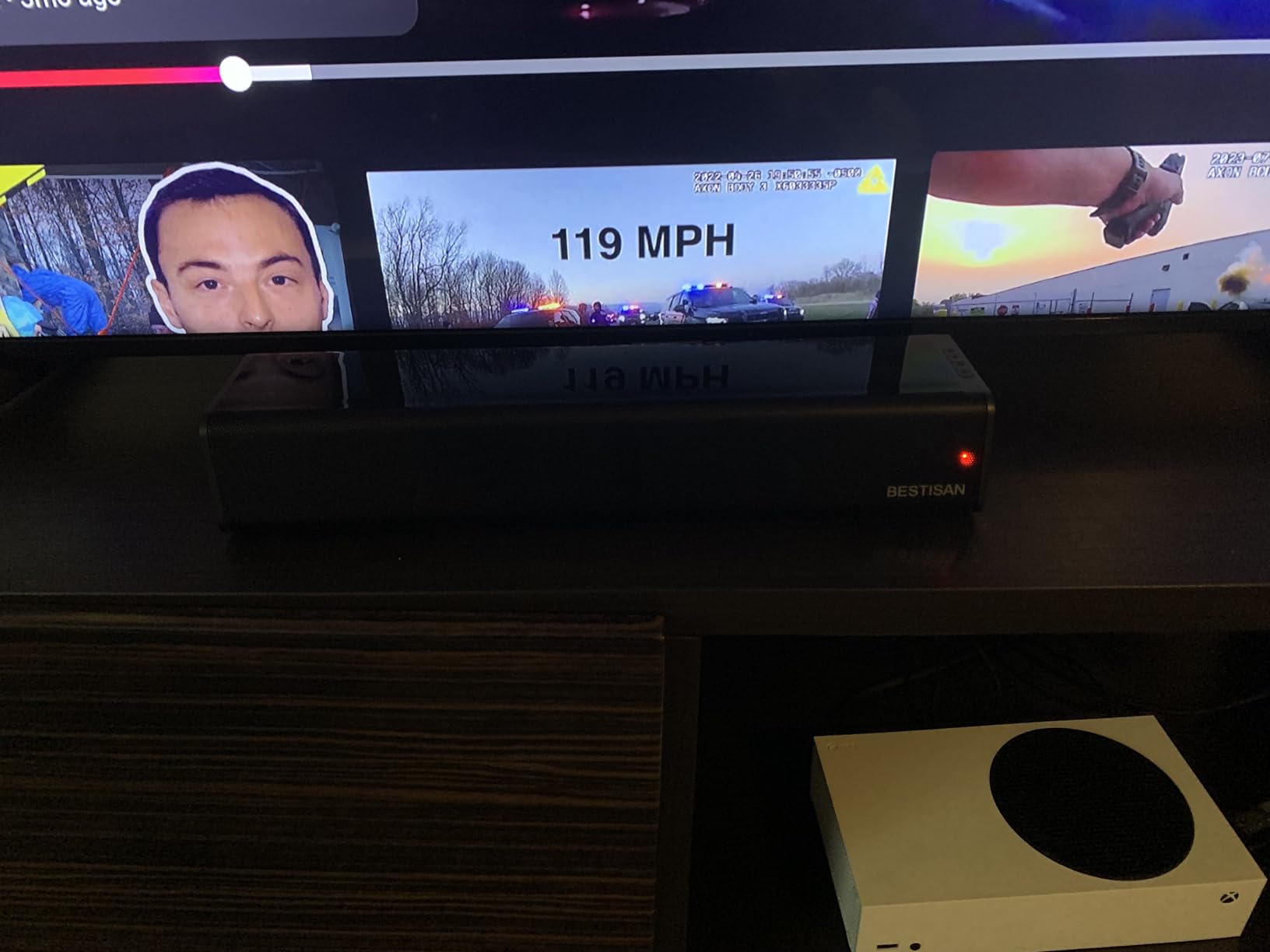 Sound Bar, BESTISAN 50 Watts Soundbar with HDMI, Optical, AUX, USB,Sub Out and Bluetooth Connection, DSP, Bass Adjustable, 16 Inch, Mountable customer photo 2
