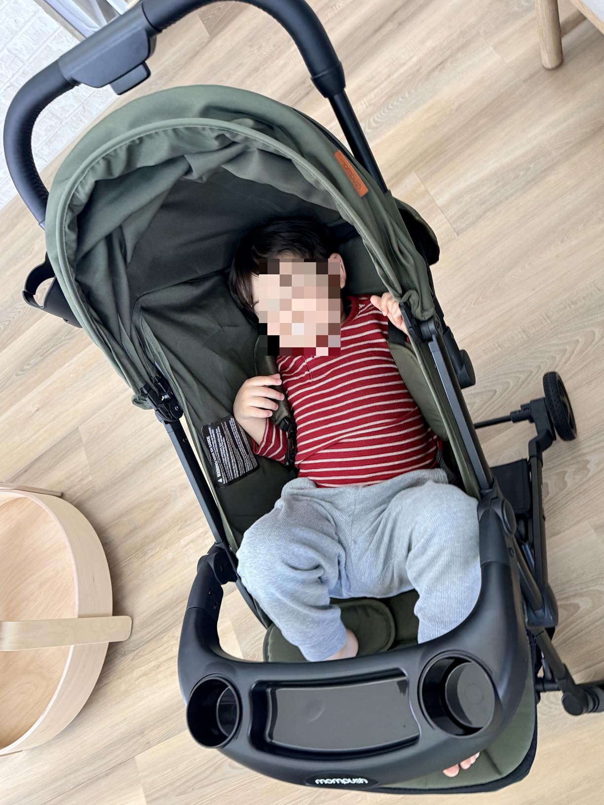 Mompush Lithe V2 Lightweight Travel Stroller Snack Tray Included, Forest customer photo 2