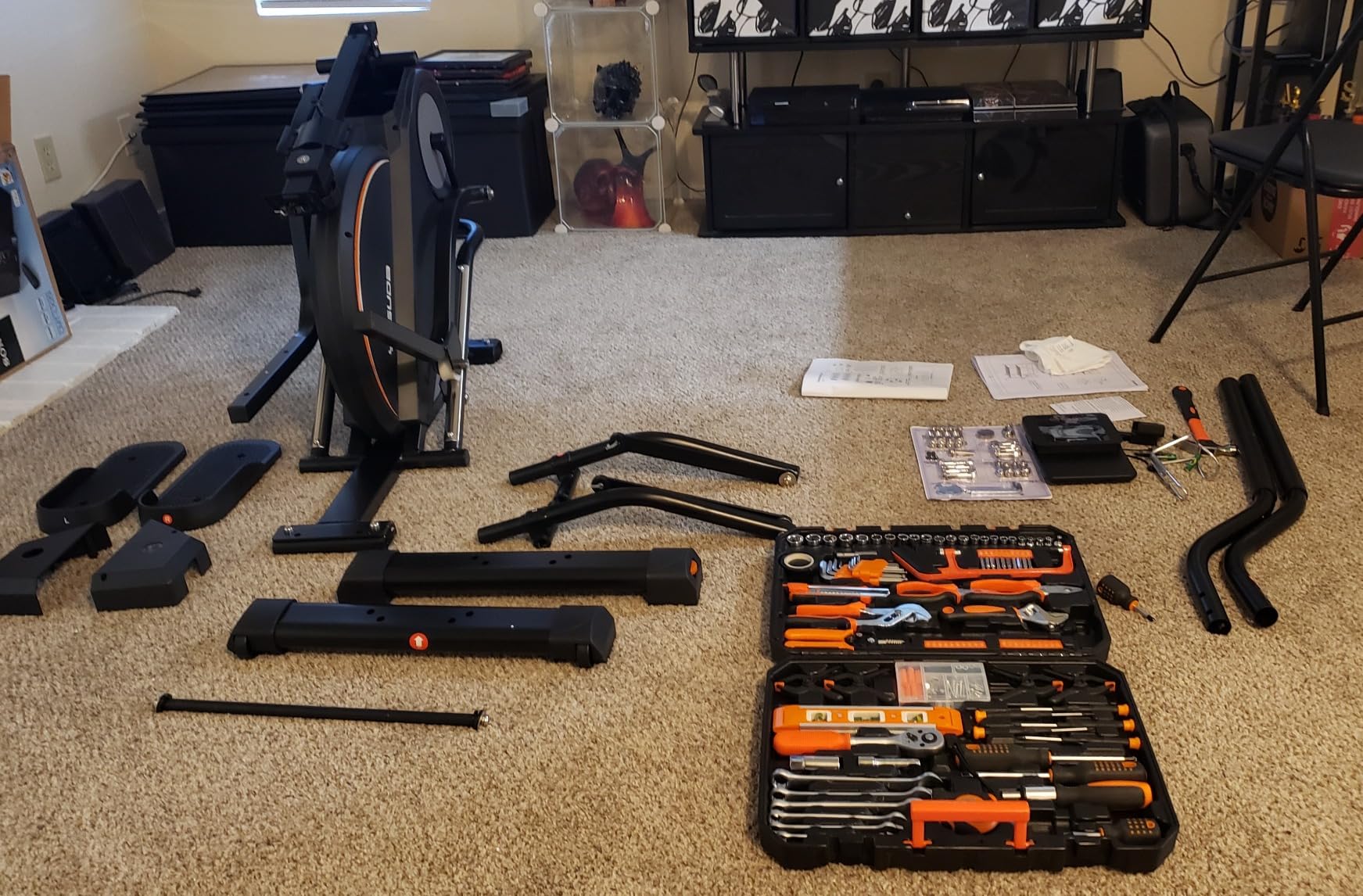 YOSUDA Elliptical Exercise Machine, Compact Elliptical with 12°/45° Incline customer photo 1
