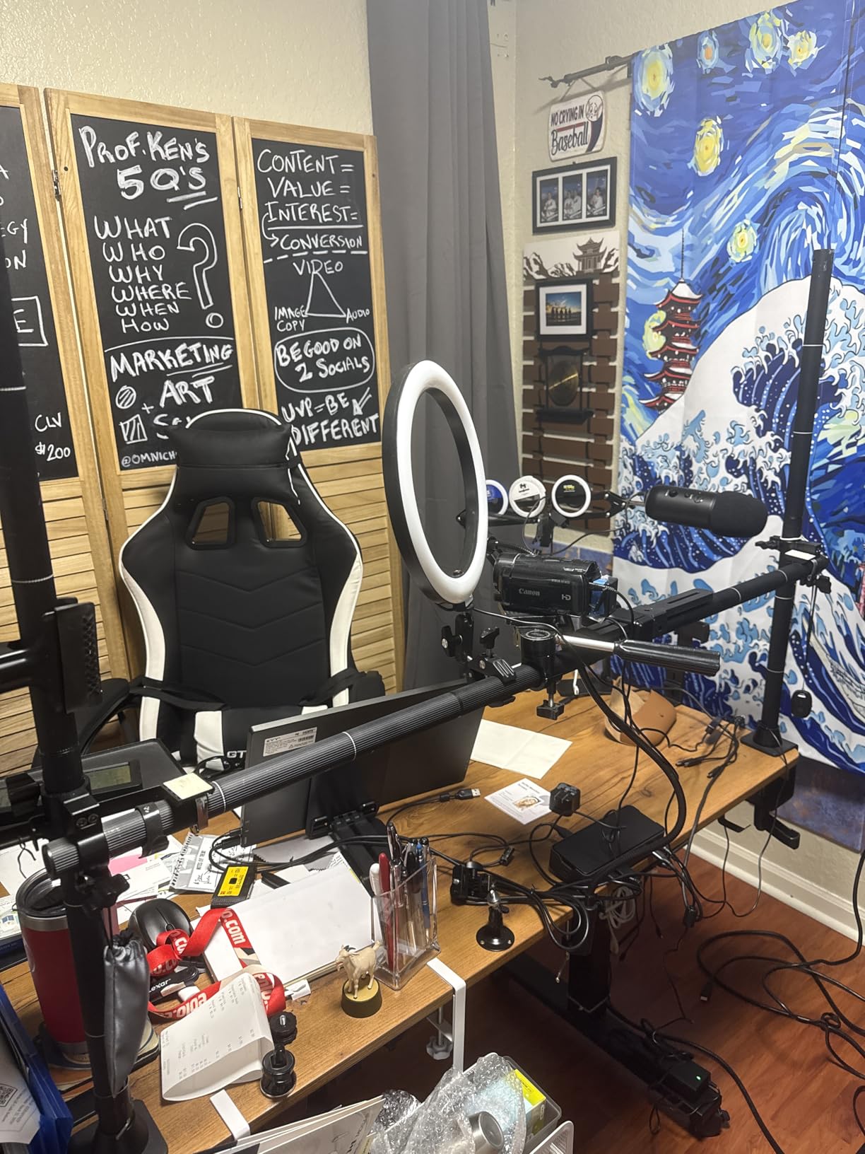 JUSMO LS15 Pro Camera Desk Mount, Aluminum Overhead Camera Mount Rig | DIY Length Height, 22lb Load, Aluminum, Multi-Device Expandable for DSLR Phone Light Microphone Streaming Studio Video customer photo 1