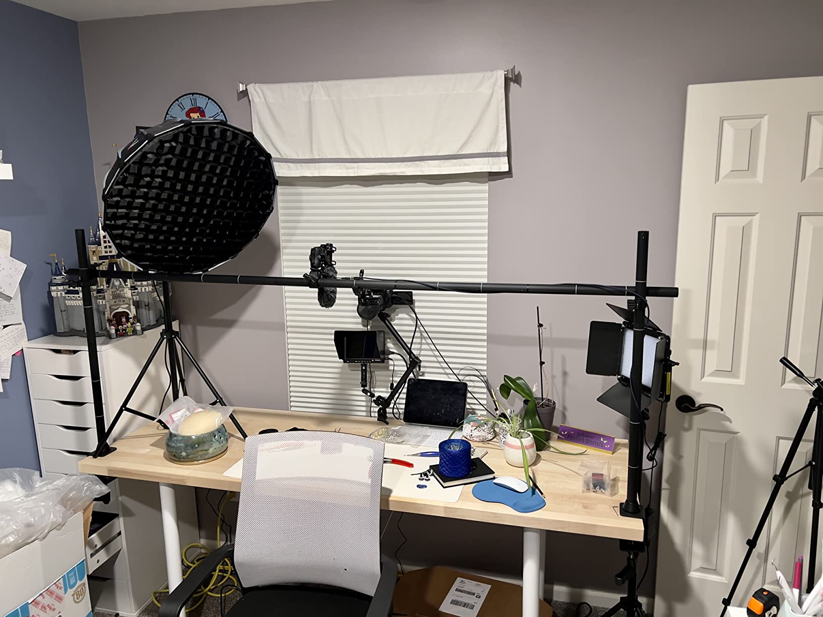 JUSMO LS15 Pro Camera Desk Mount, Aluminum Overhead Camera Mount Rig | DIY Length Height, 22lb Load, Aluminum, Multi-Device Expandable for DSLR Phone Light Microphone Streaming Studio Video customer photo 2