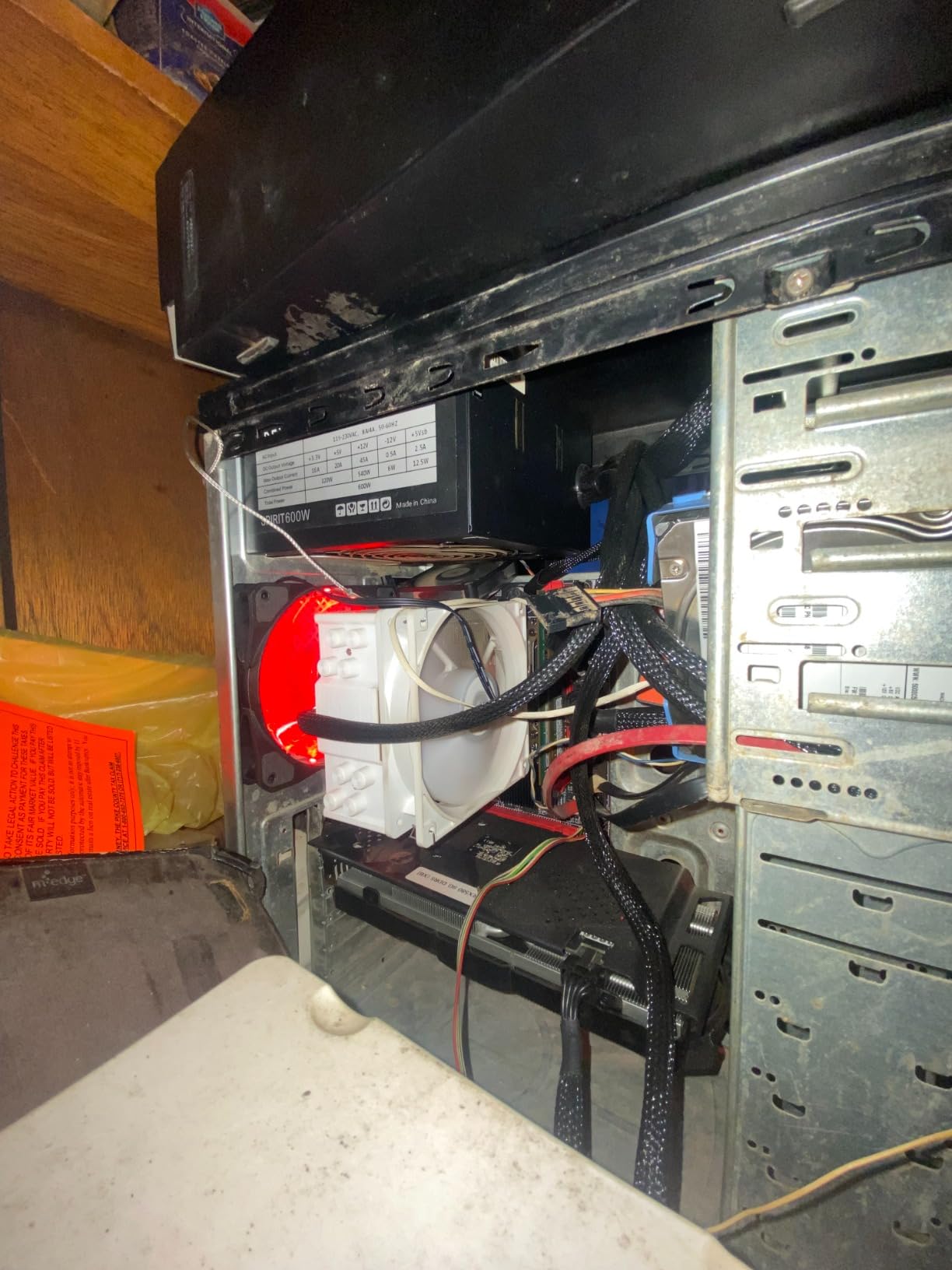 Apevia SPIRIT600W Spirit 600W ATX Power Supply, 120MM Fan, All Protections customer photo 1