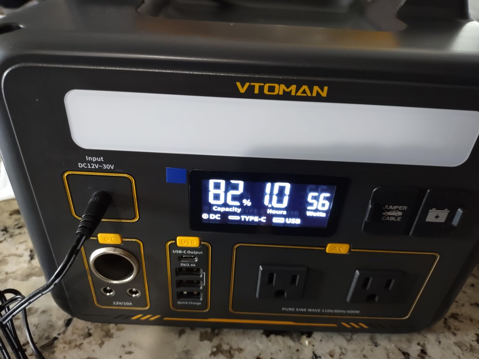 VTOMAN Jump 600X Portable Power Station 600W, 9 Ports LEP Solar Generator customer photo 2