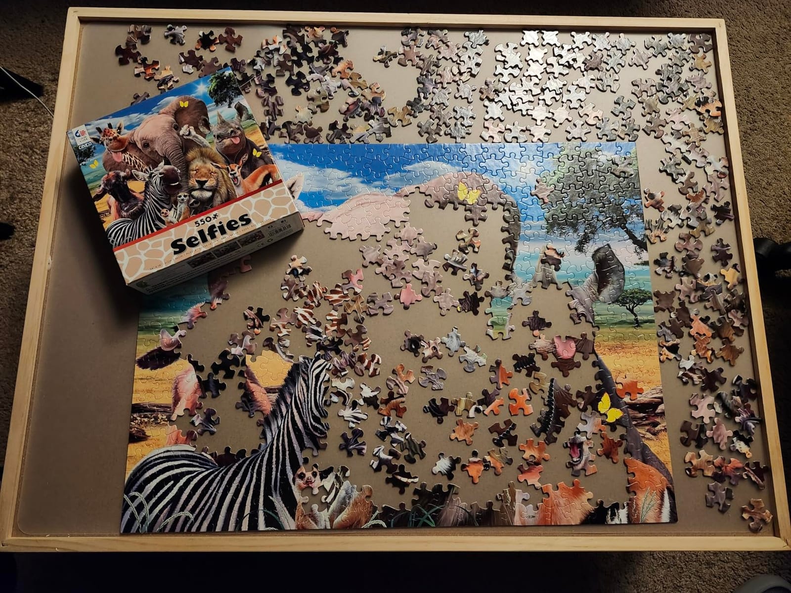 Puzzle Board 1500 Pieces,2 in 1 Jigsaw Puzzle Table with Folding Legs customer photo 1