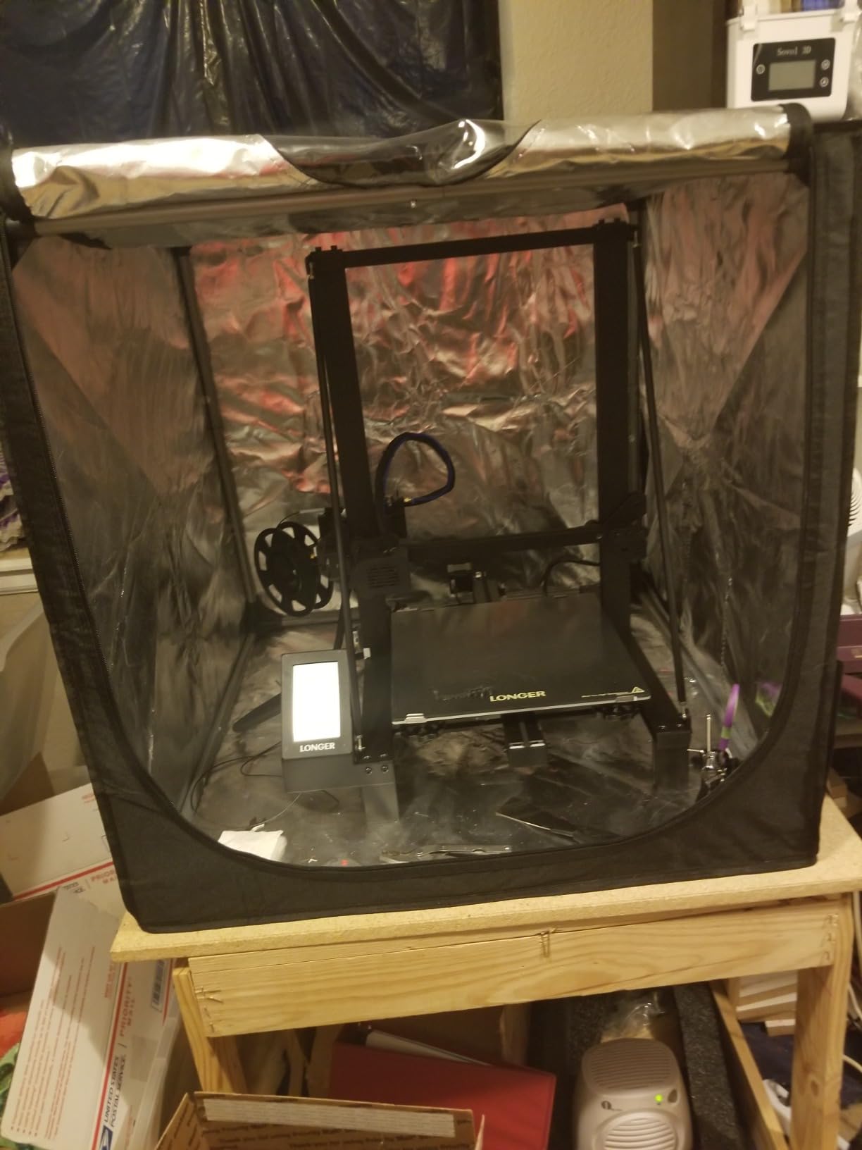 Longer 3D Printer Constant Temperature Enclosure Fireproof and Dustproof 3D Printer Tent, Folding shed, PVC Laminated Polyester Constant Temperature Protective Cover Room for lk5 pro/lk4 pro/lk1 ect. customer photo 1