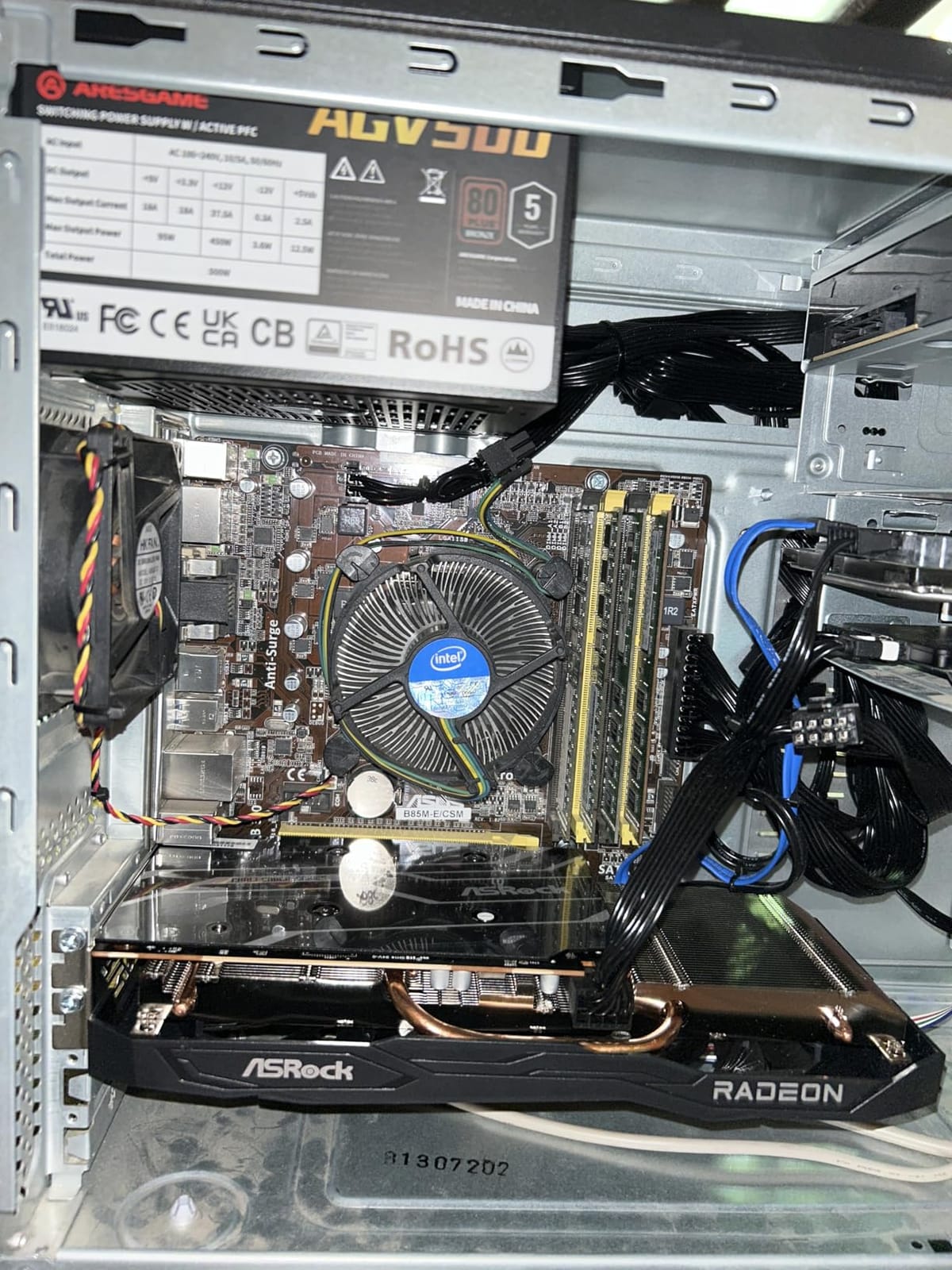ARESGAME AGV Series 500W Power Supply, 80 Plus Bronze Certified, Non Modular Power Supply, 5 Year Warranty customer photo 1