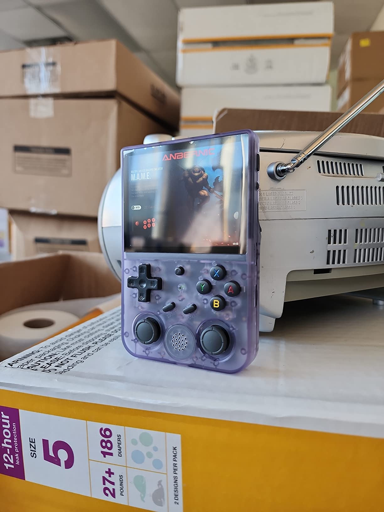 Voacle Anbernic RG353V Retro Handheld Game Console, Dual OS Android 11 and Linux System Support 5G WIFI 4.2 Bluetooth Moonlight Streaming TV Output 64G SD Card 4452 Games (RG353V-Purple) customer photo 2