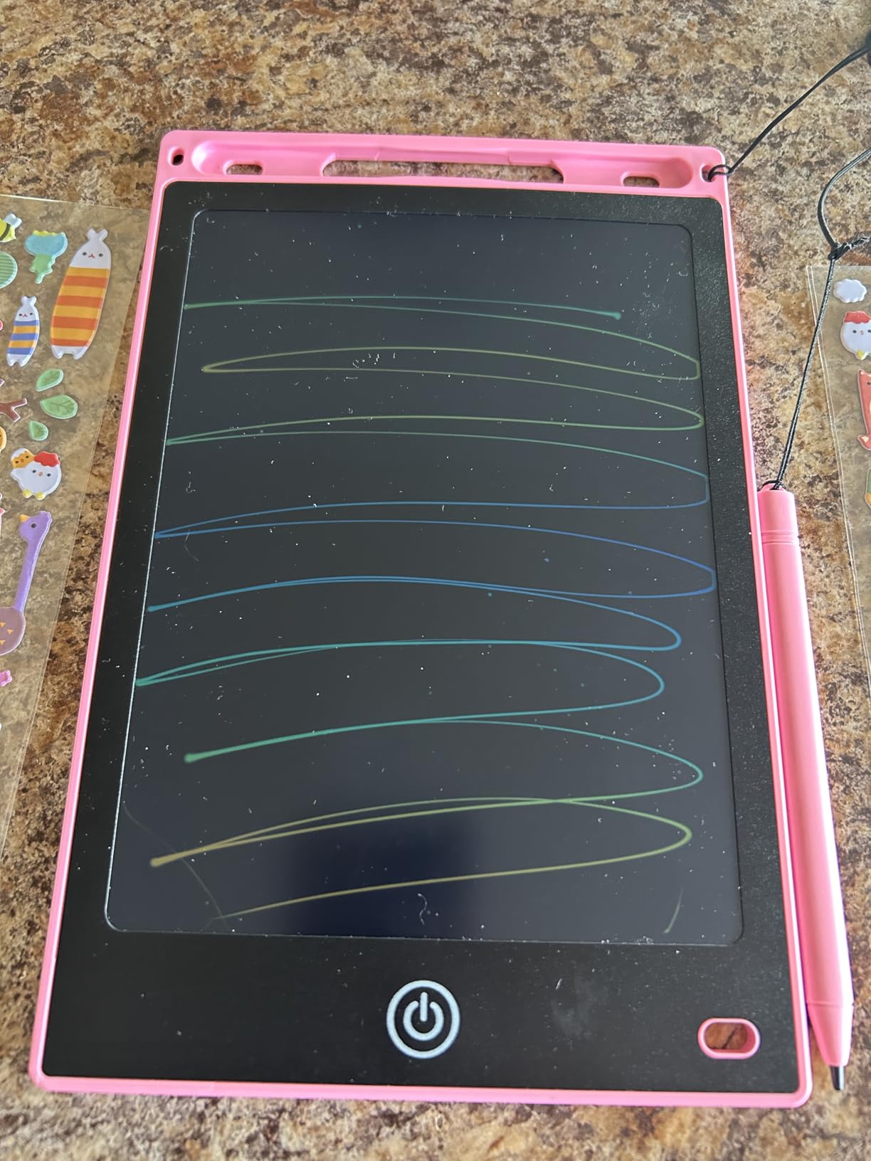 [2 Pack] Genialba LCD Writing Tablet 10-Inch Colorful Doodle Board, Toddler Learning Educational Toys Gifts for 3-8 Years Old Girls and Boys, Electronic Drawing Pad for Kids (Pink&Blue) customer photo 2