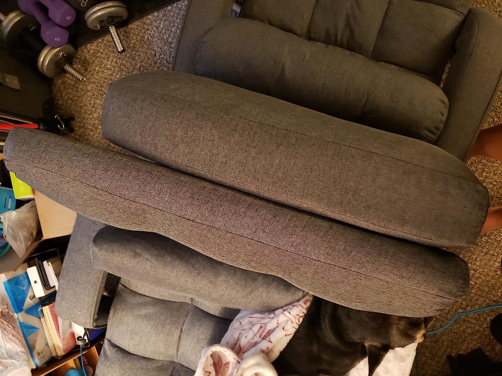 Comfy Floor Chair with Adjustable Backrest, Gaming Sofa Chairs (Grey) customer photo 1