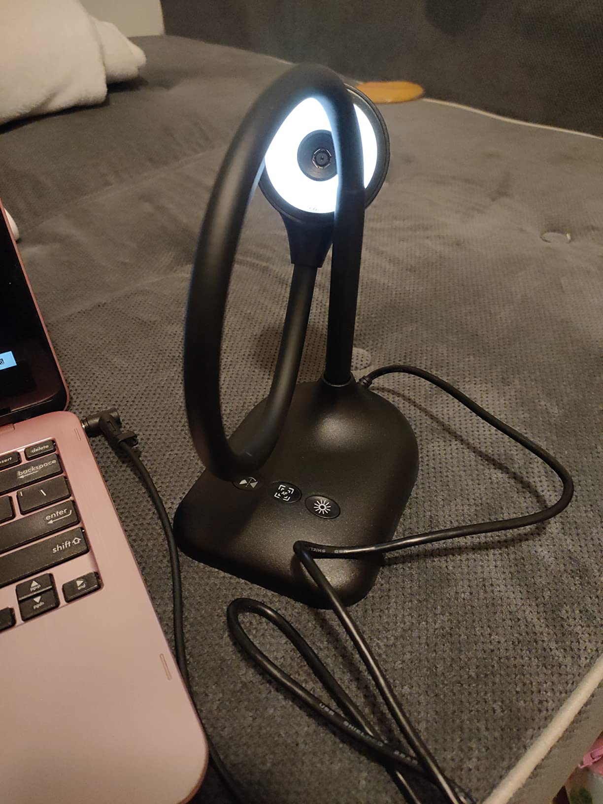 USB Document Camera for Teachers, Webcam/Doc Camera for Classroom with A3 Format, 3-Level LED Lights, Image Invert, Fold, Dual mic for Mac OS, Windows, Zoom, OBS Work with Distance Learning customer photo 2