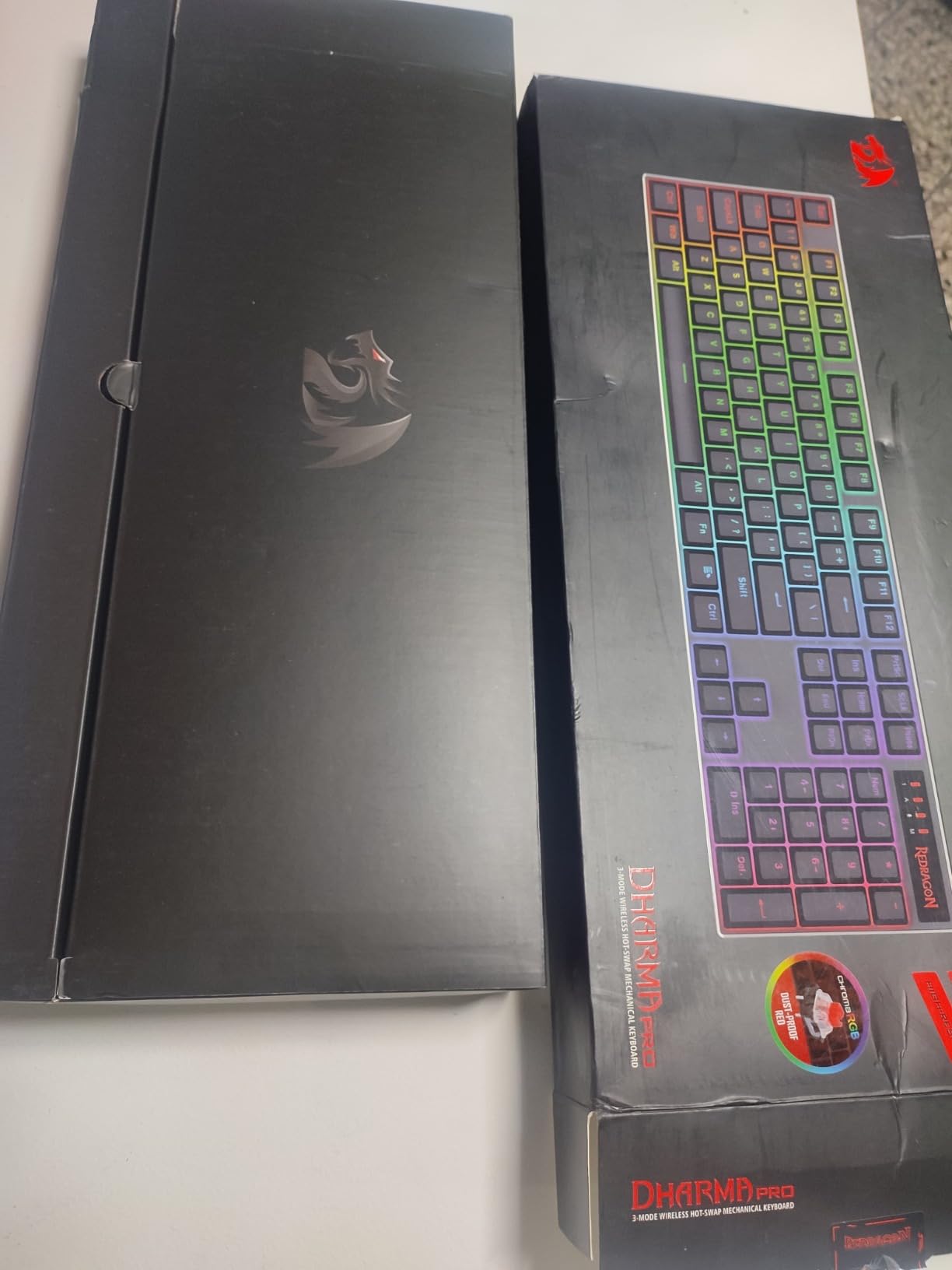 Redragon K556 PRO Wireless RGB Mechanical Gaming Keyboard, 104-Key Aluminum | 0 Delay Tri-Mode BT/2.4GHz/USB-C for More Devices, Rock-Solid Stability, AM-PM Using Durability, Quiet Linear Red Switch customer photo 2