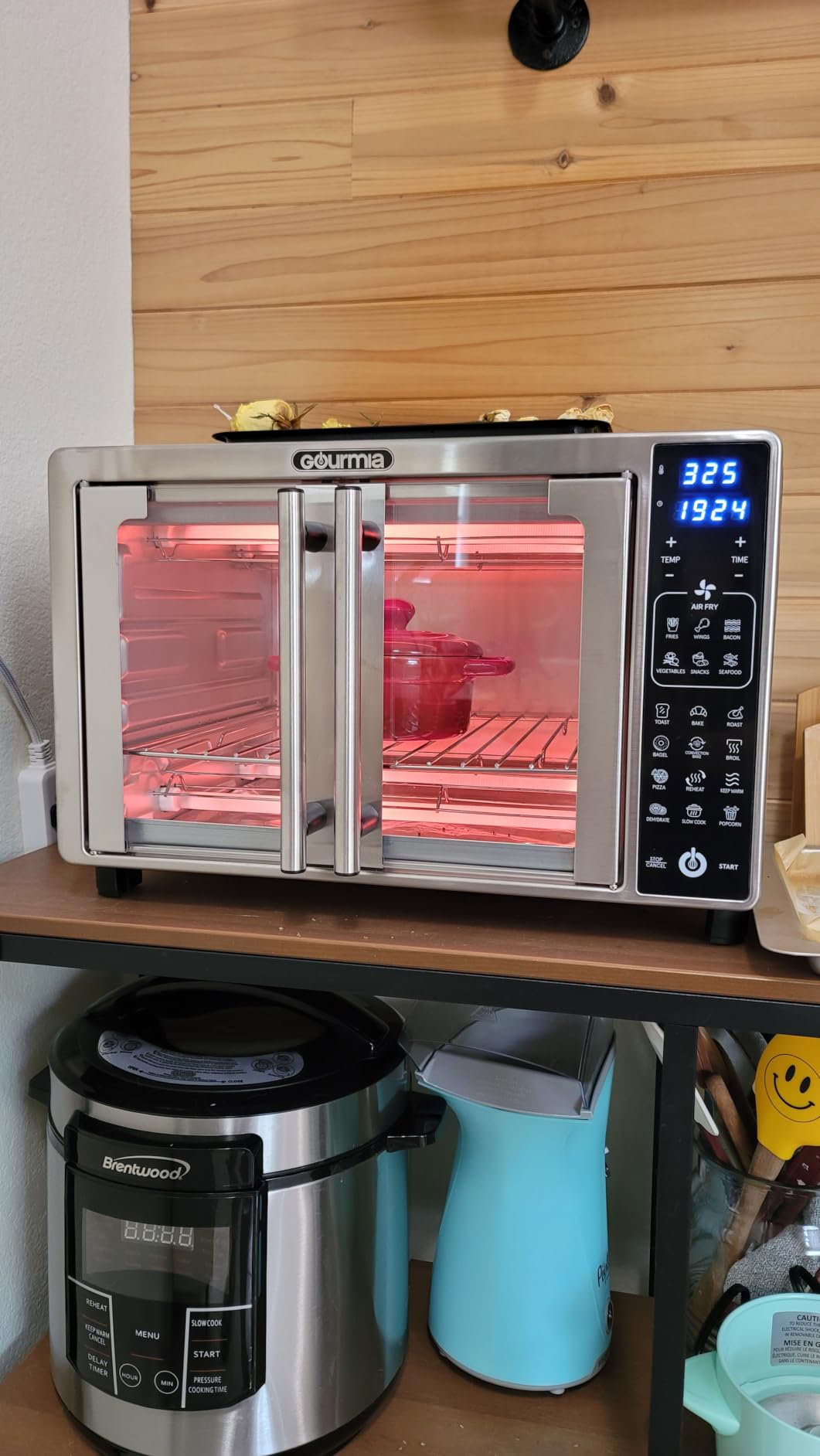 Gourmia Air Fryer French Door Toaster Oven - 6-Slice Capacity, LED Display with 19 Cooking Presets, Stainless Steel customer photo 2