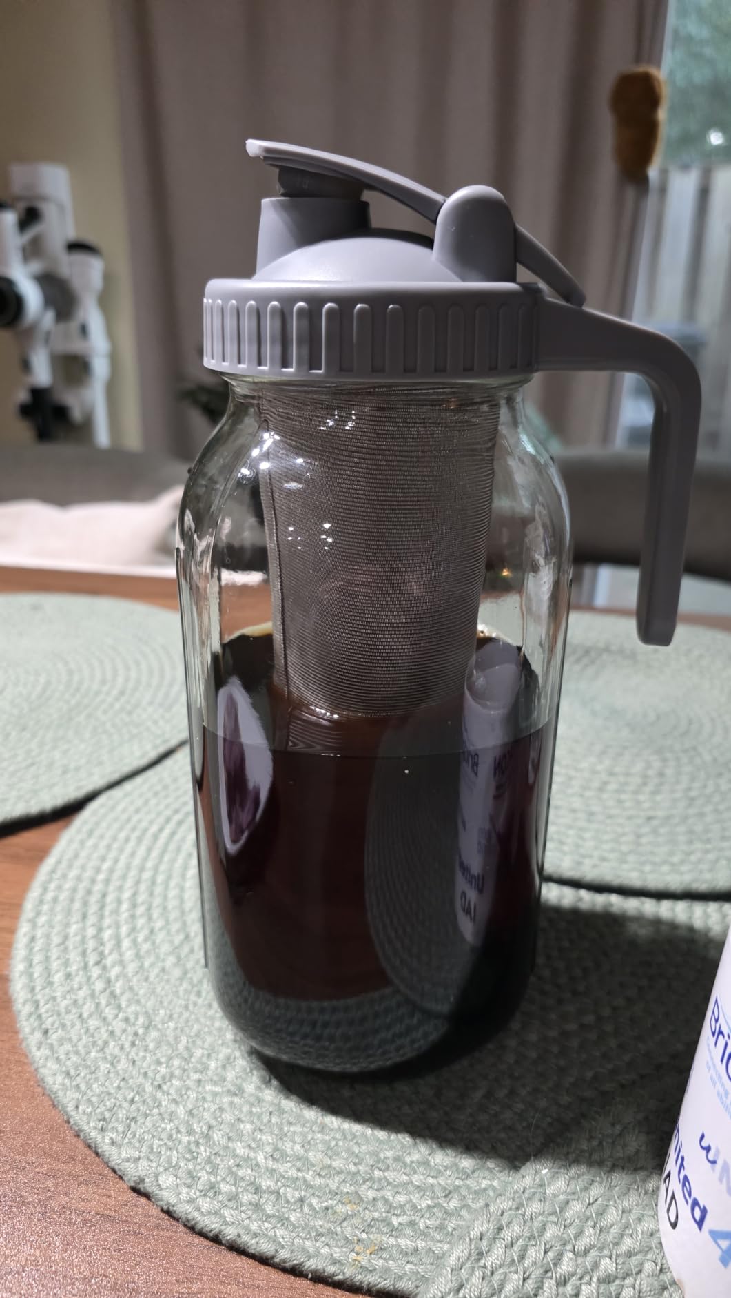 JunVpic Cold Brew Coffee Maker, 64 oz Glass Mason Pitcher customer photo 1