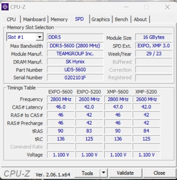TEAMGROUP T-Create Classic 10L DDR5 32GB Kit (2 x 16GB) 5600MHz (PC5-44800) CL46 Intel XMP 3.0 & AMD EXPO Compatible Desktop Memory Module Ram - CTCCD532G5600HC46DC01 customer photo 1