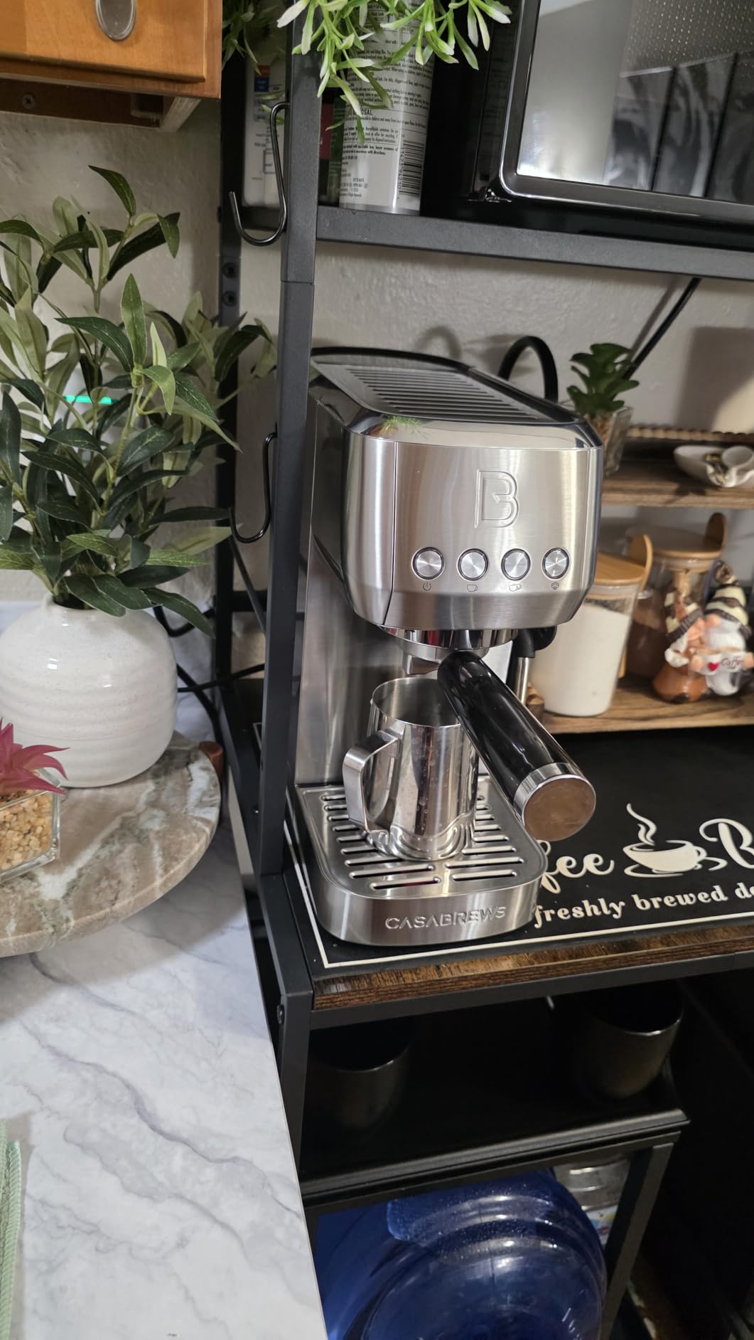 CASABREWS 3700 Essential Stainless Steel Espresso Machine with Steam Wand | 20-Bar Italian Pump, Powerful Steam Wand, 43.9oz Removable Water Tank, Compact Espresso Maker for Home, Cappuccino & Latte customer photo 1