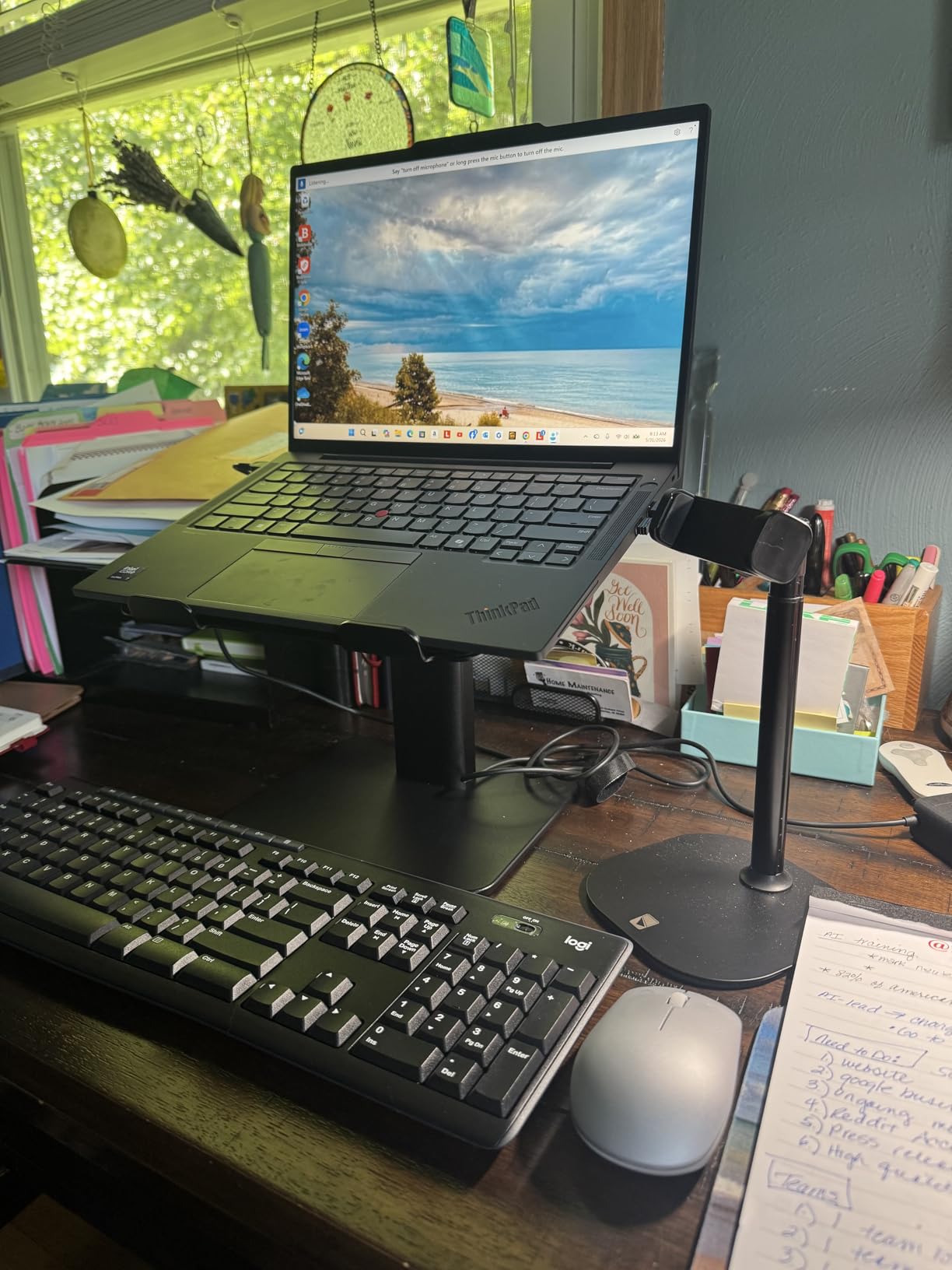 BESIGN LSX6N Laptop Stand, Ergonomic Adjustable Notebook Riser, Computer Holder, Laptop Mount Compatible with 10-15.6