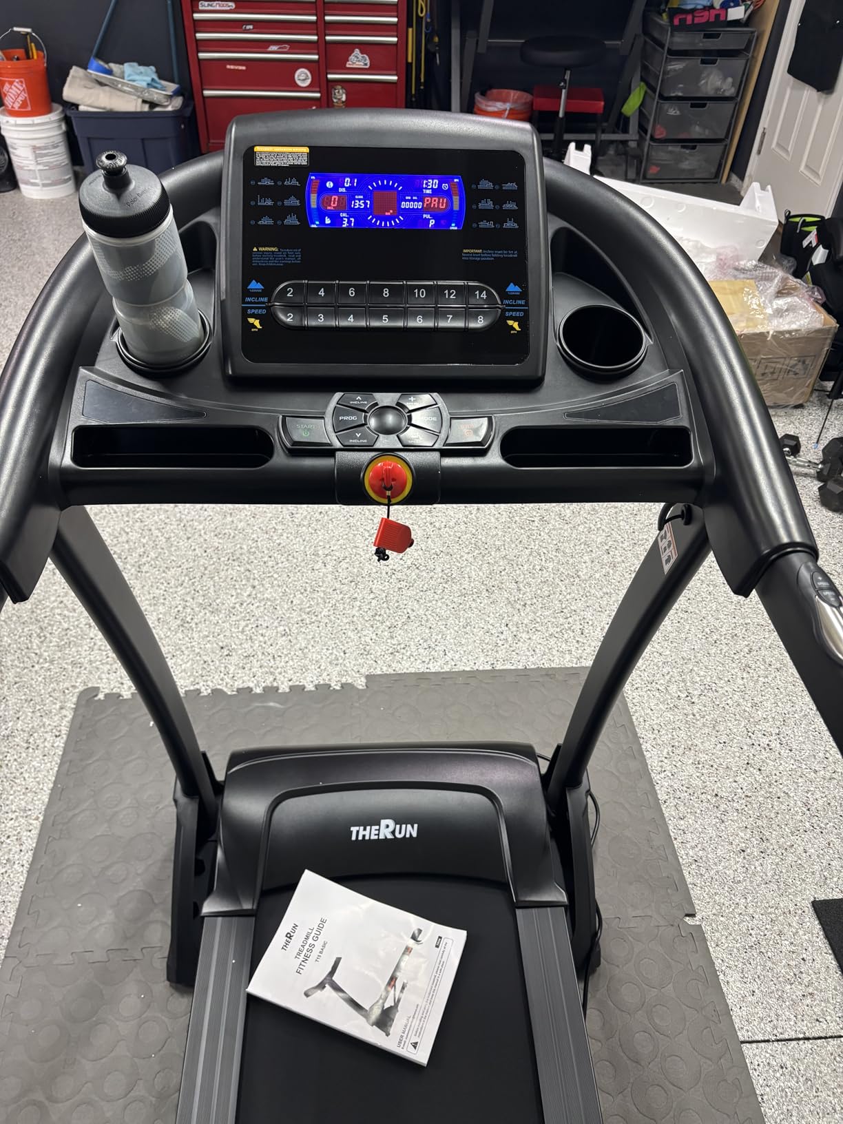 THERUN Incline Treadmill, Treadmills for Running and Walking, 400 lbs Weight Capacity Folding Treadmill with 0-16% Auto Incline, Wide Belt, 4.0 HP, App, Heart Rate customer photo 1