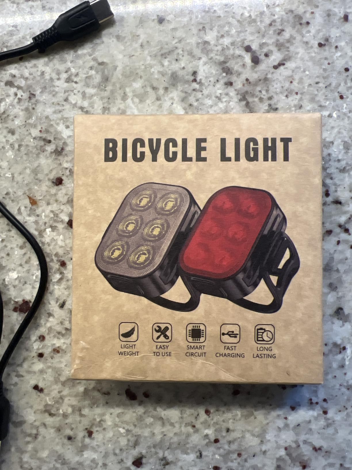 Zewdov Bike Lights for Night Riding, Rechargeable Bike Light Front and Back customer photo 1