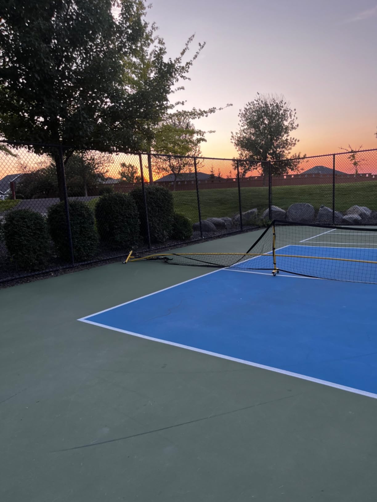 Fostoy Portable Pickleball Net Set with Wheels, 22 FT & Half Court 11 FT customer photo 1