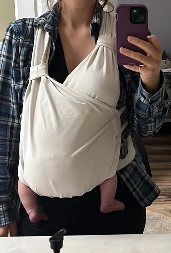 Boba Bliss Pre-Wrapped Baby Wrap Carrier, Newborn Sling, Black customer photo 2