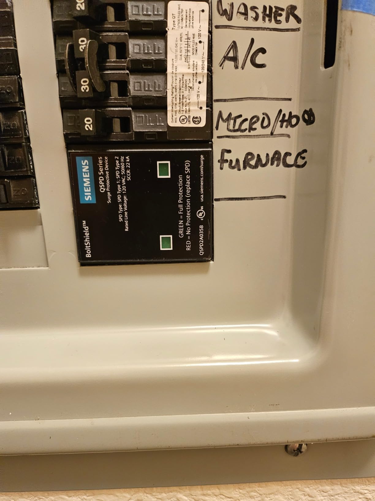 Siemens QSPD2A035B 35 KAmp BoltShield Indoor Surge Protective Device customer photo 1