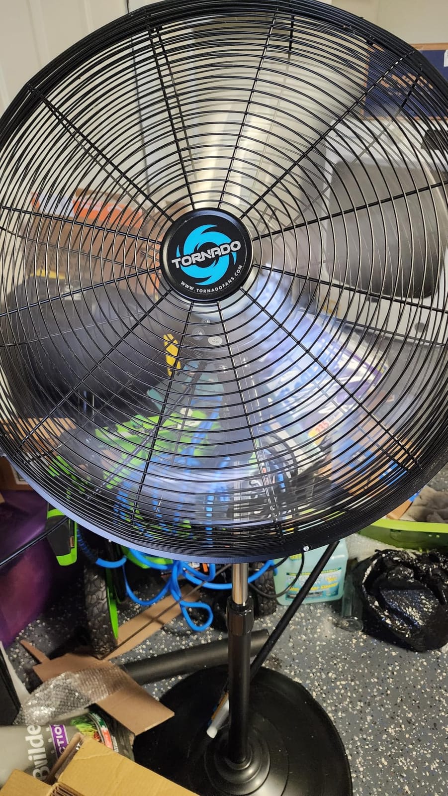 Tornado 20” Oscillating Pedestal Fan – 5000 CFM, Stand Fan, 3-Speed, 1/6 HP, 6.6 FT, Industrial & Commercial Use, UL Listed customer photo 2