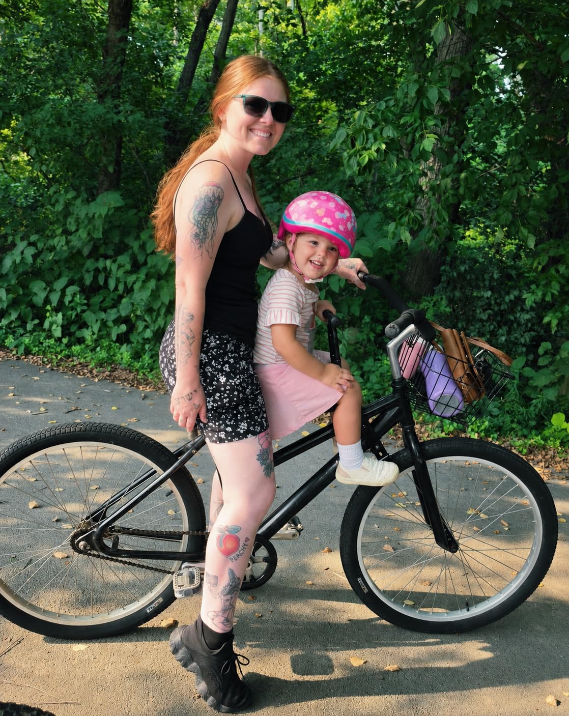 Child Bike Seat for Adult Bike,Retractable Baby Bike Seat Front Mounted for Children 2-6 Years Old customer photo 1