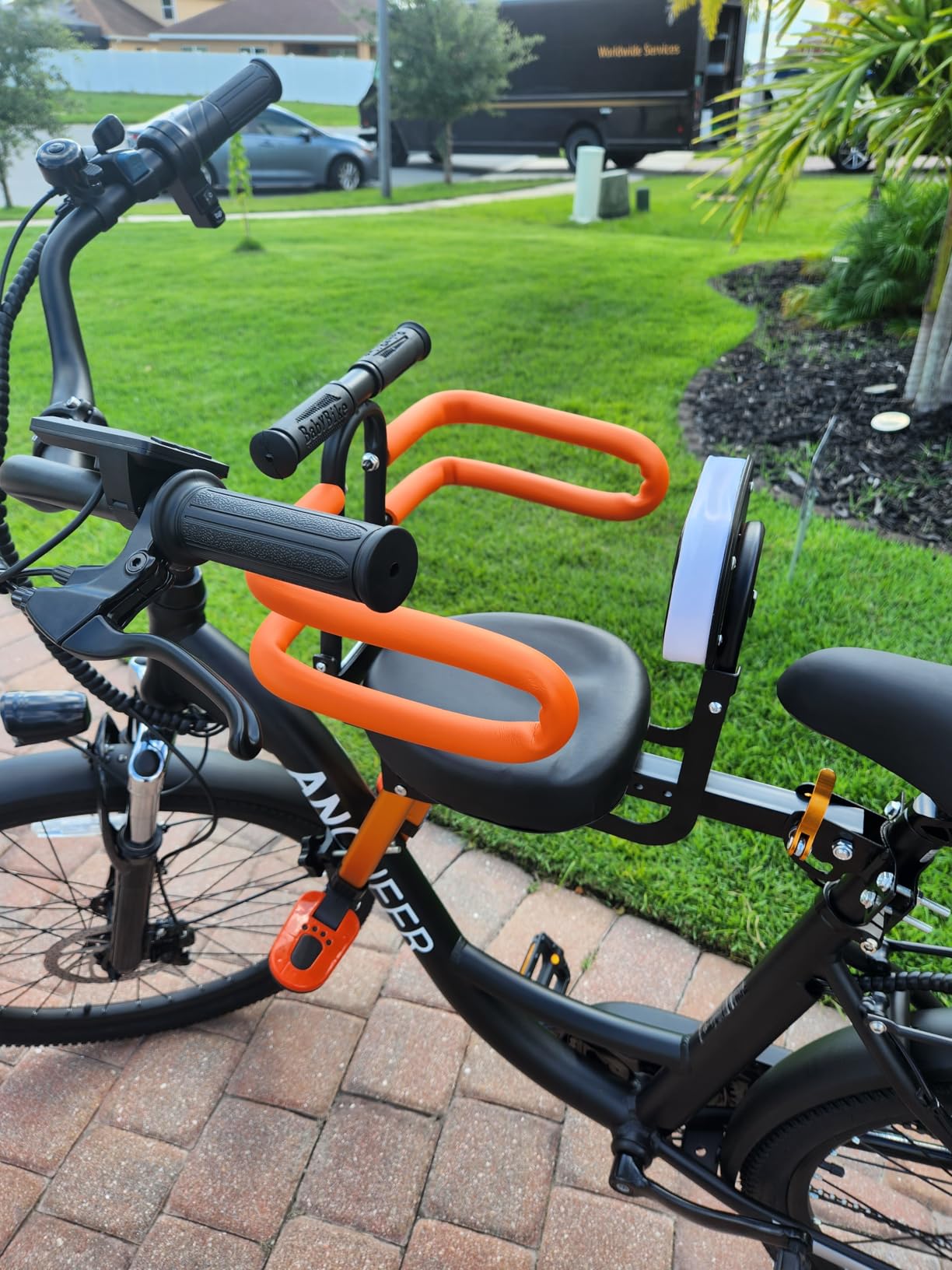 Child Bike Seat for Adult Bike,Retractable Baby Bike Seat Front Mounted for Children 2-6 Years Old customer photo 2