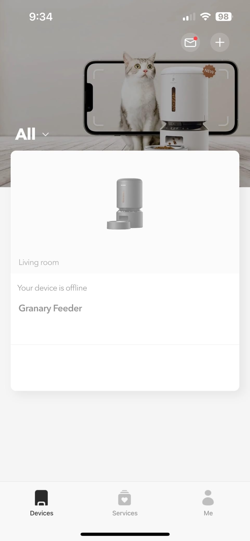 PETLIBRO Automatic Cat Feeder, 5G WiFi Automatic Pet Feeder with Freshness Preservation, 3L Timed Cat Feeders for Dry Food, Up to 48 Portions 10 Meals Per Day, Granary Pet Feeder for Cat/Dog, White customer photo 1