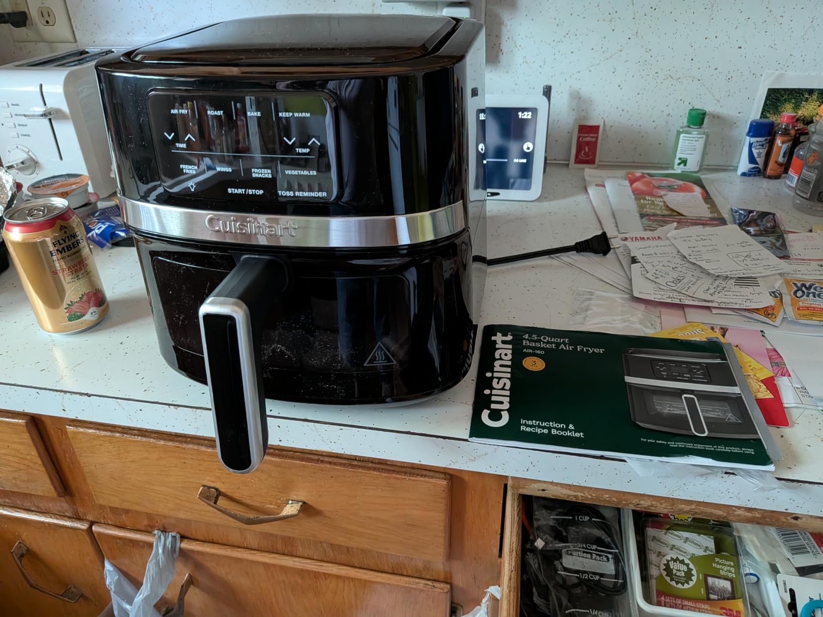 Cuisinart Air Fryer, 6-Quart Basket Large Fryer with 5 Cooking Functions to Roast, Bake, Broil, Air Fry and Keep Warm, 5 Airfryer Presets, Dishwasher-Safe Parts, AIR-200NAS, Stainless Steel & Black customer photo 2