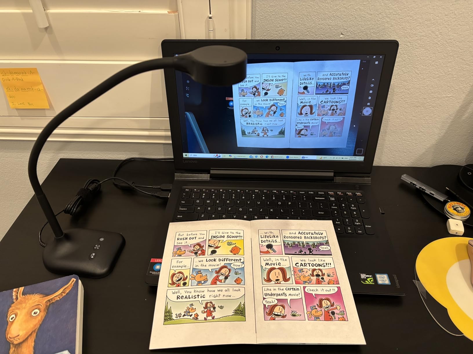 Document Camera for Teachers, Webcam and Overhead Camera for Classroom with Mic, LED Lights, Image Invert, Fold for Mac OS, Windows, Zoom, OBS Work with Distance Learning/Teaching, Live Demo customer photo 2